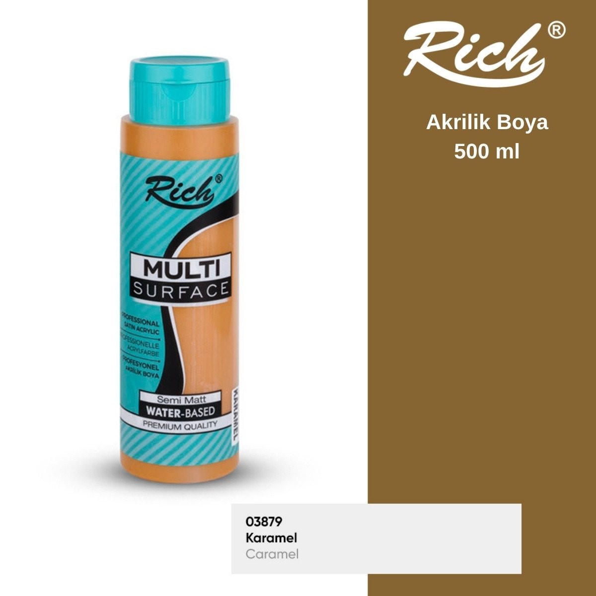 Rich Multi Surface  Akrilik Boya 03879 Karamel 500 ml