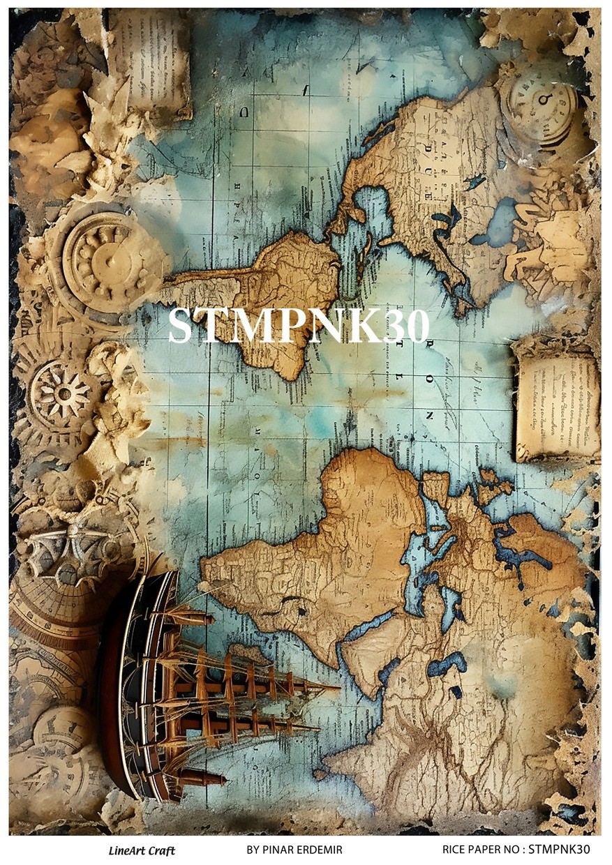 Lineart Pirinç Dekopaj Kağıdı STMPNK30 29x42cm