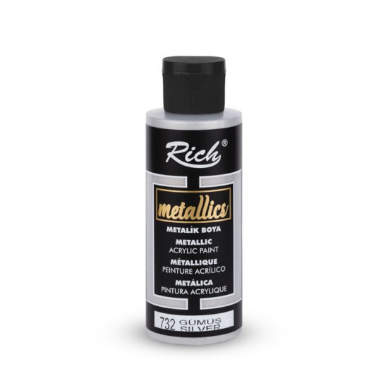 RICH METALİK BOYA 120 CC GÜMÜŞ