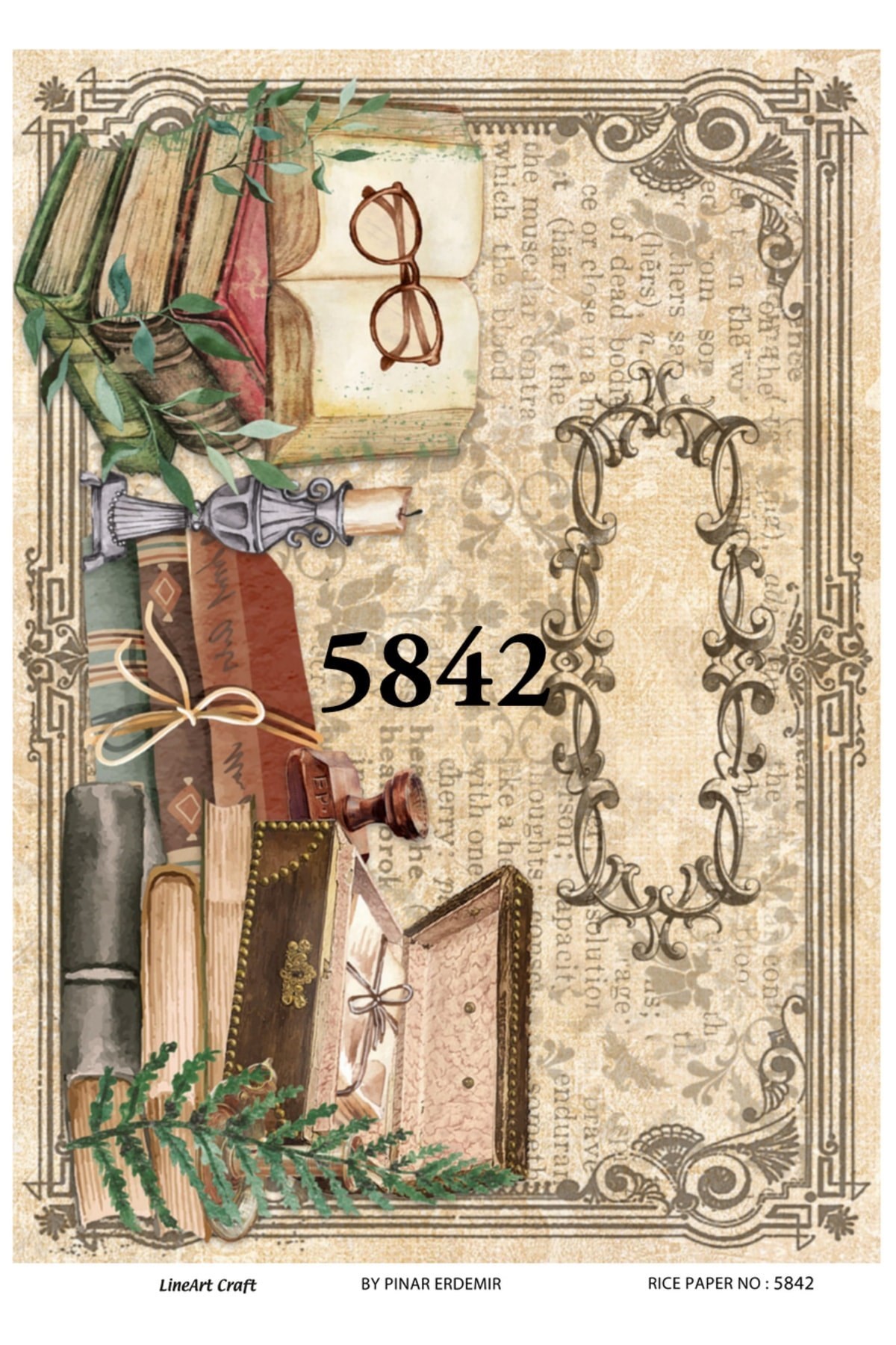 Lineart Pirinç Dekopaj Kağıdı no:5842