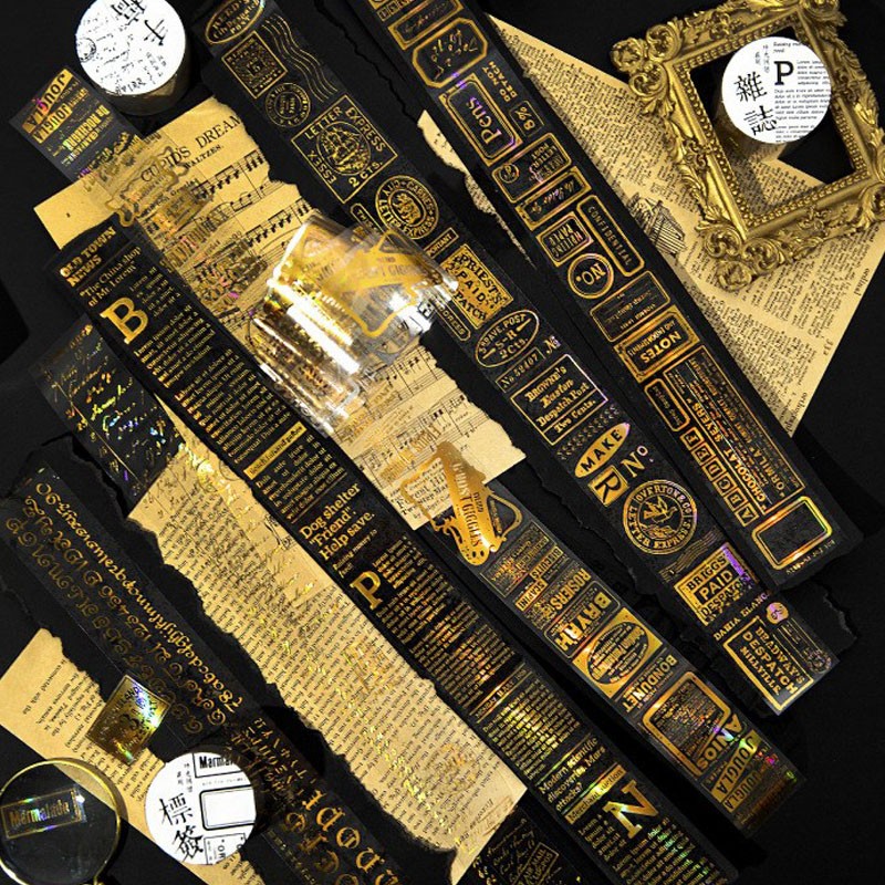 2 Meters Scrapbook Gold Pet Roll Sticker