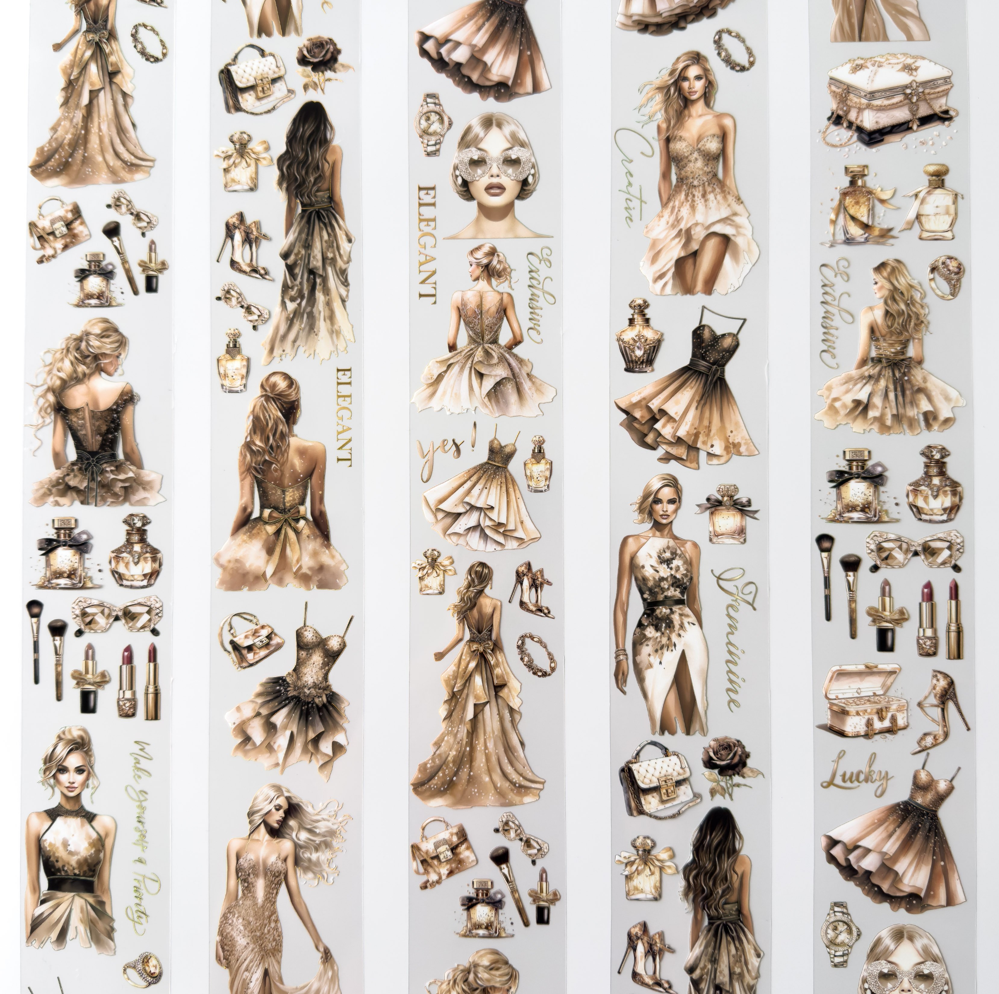 Scrapbook Luxery Glam-3D Holo Gold Foil Pet Tape