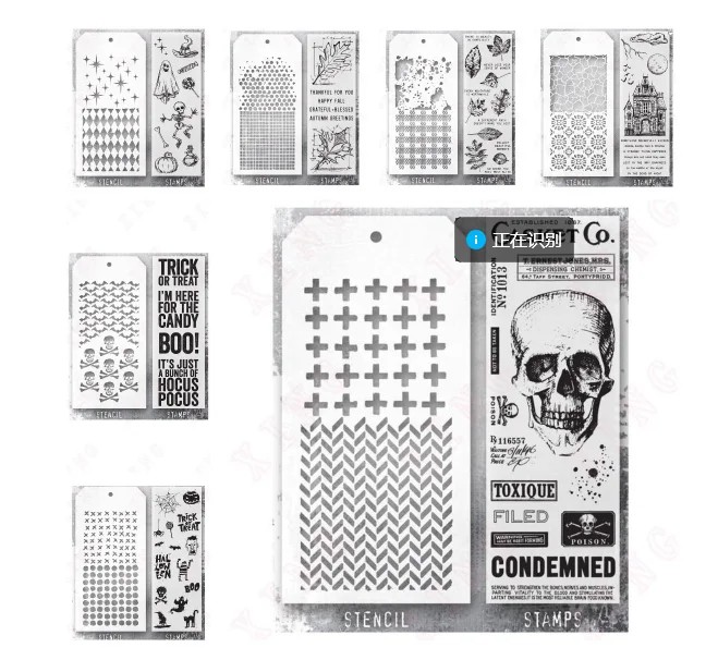 Scrapbook Dekoratif Stencil-Silicon Stamp Set