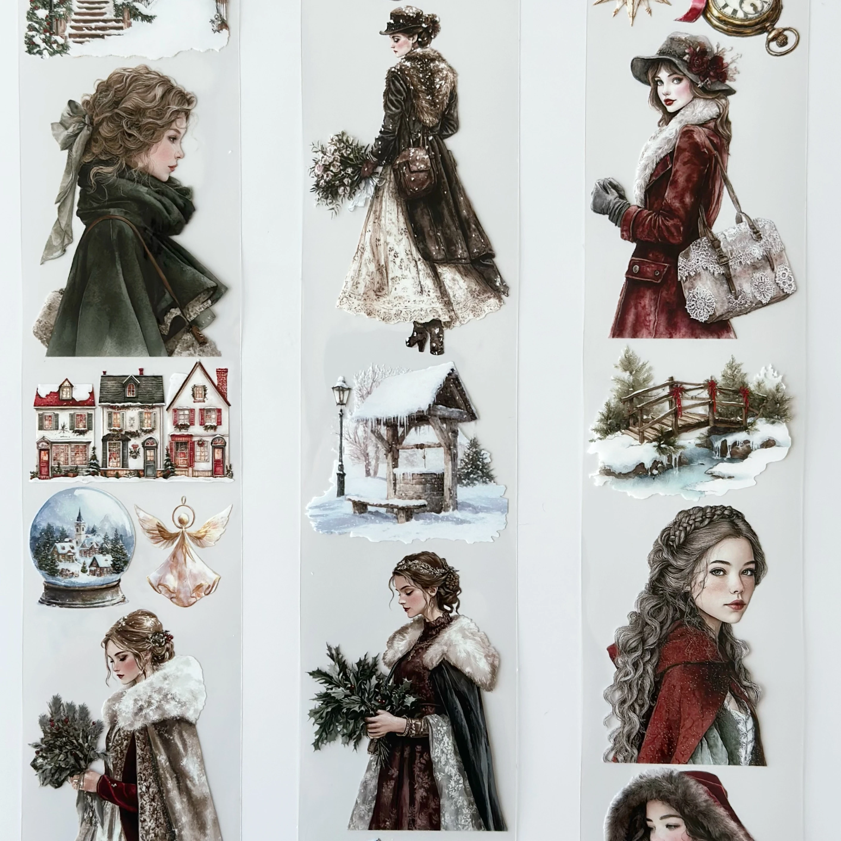 Victorian Christmas Pet Tape – Vintage Holiday Women, Snowy Winter Town, Classic Christmas Aesthetic, Tax Included – SRP165
