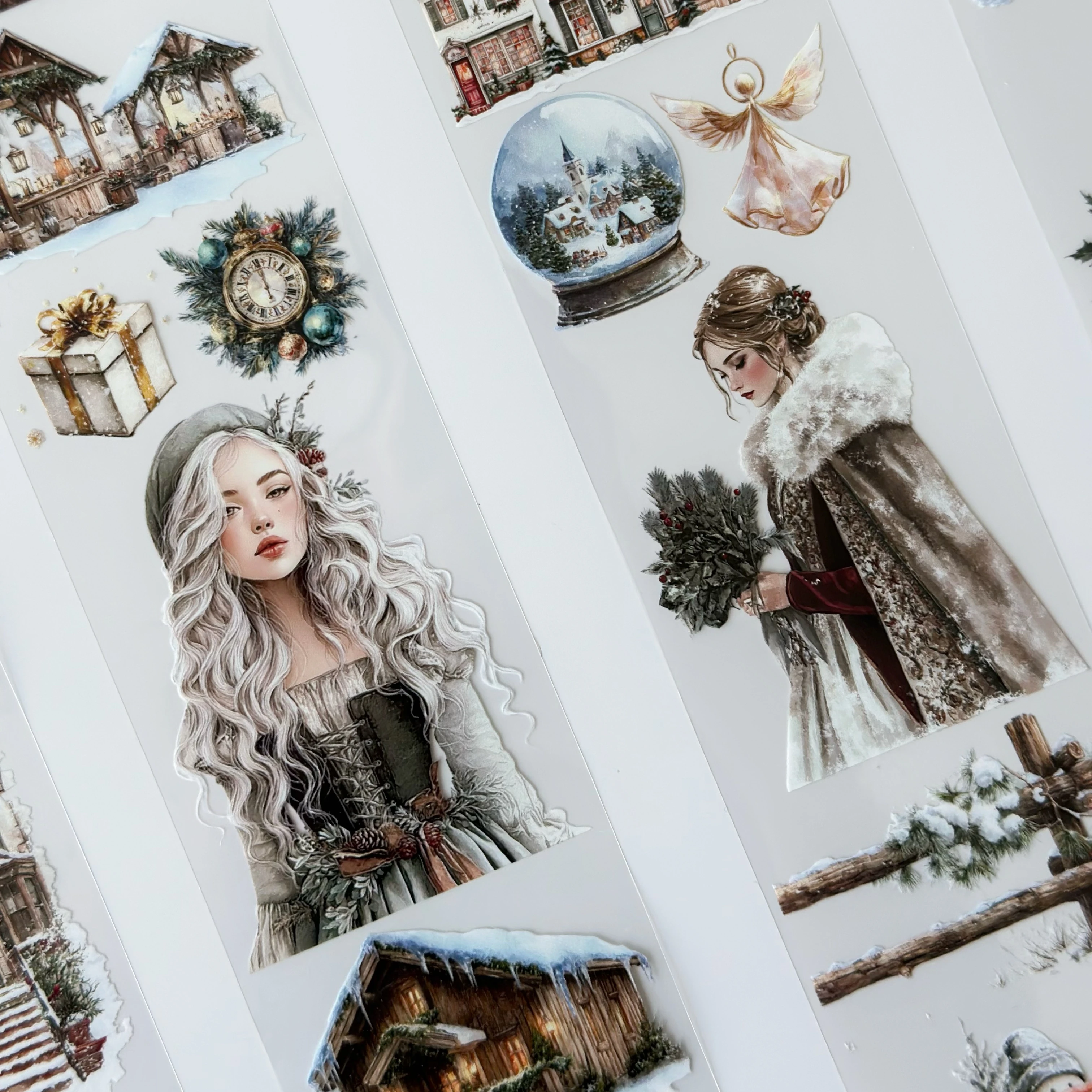 Victorian Christmas Pet Tape – Vintage Holiday Women, Snowy Winter Town, Classic Christmas Aesthetic, Tax Included – SRP165