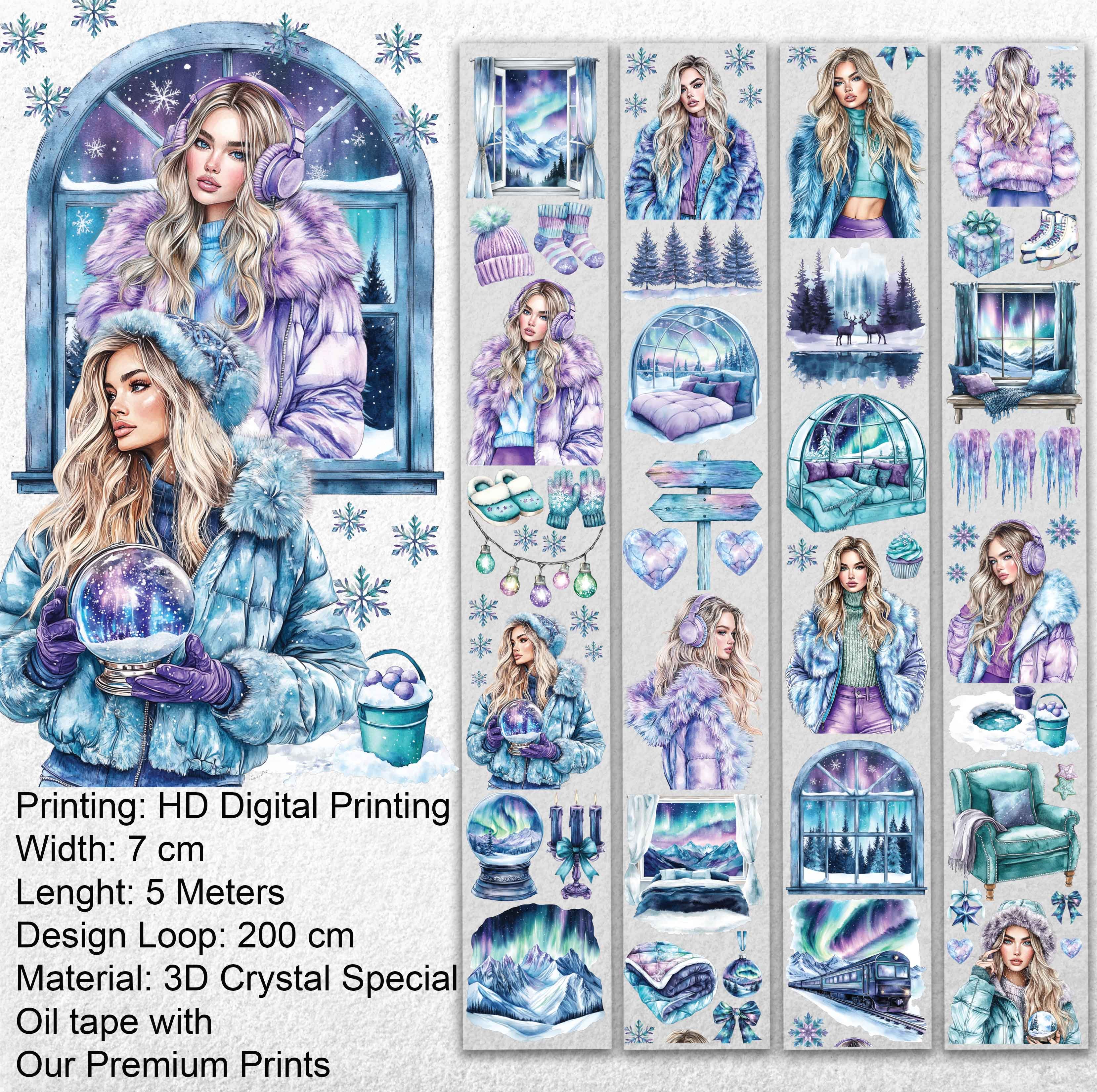 Scrapbook Northern Lights -3D Crystal Special Oil tape