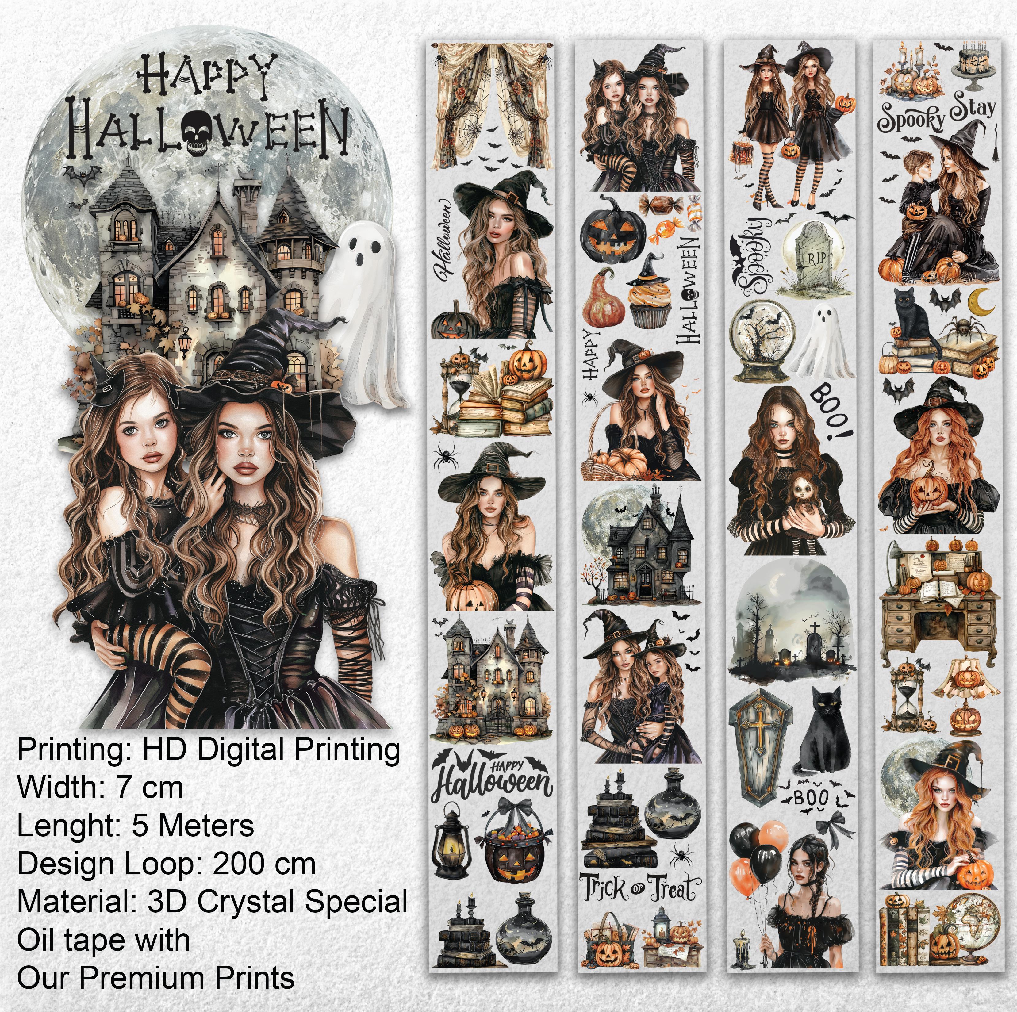 Scrapbook 'Happy Halloween' -3D Crystal Special Oil tape