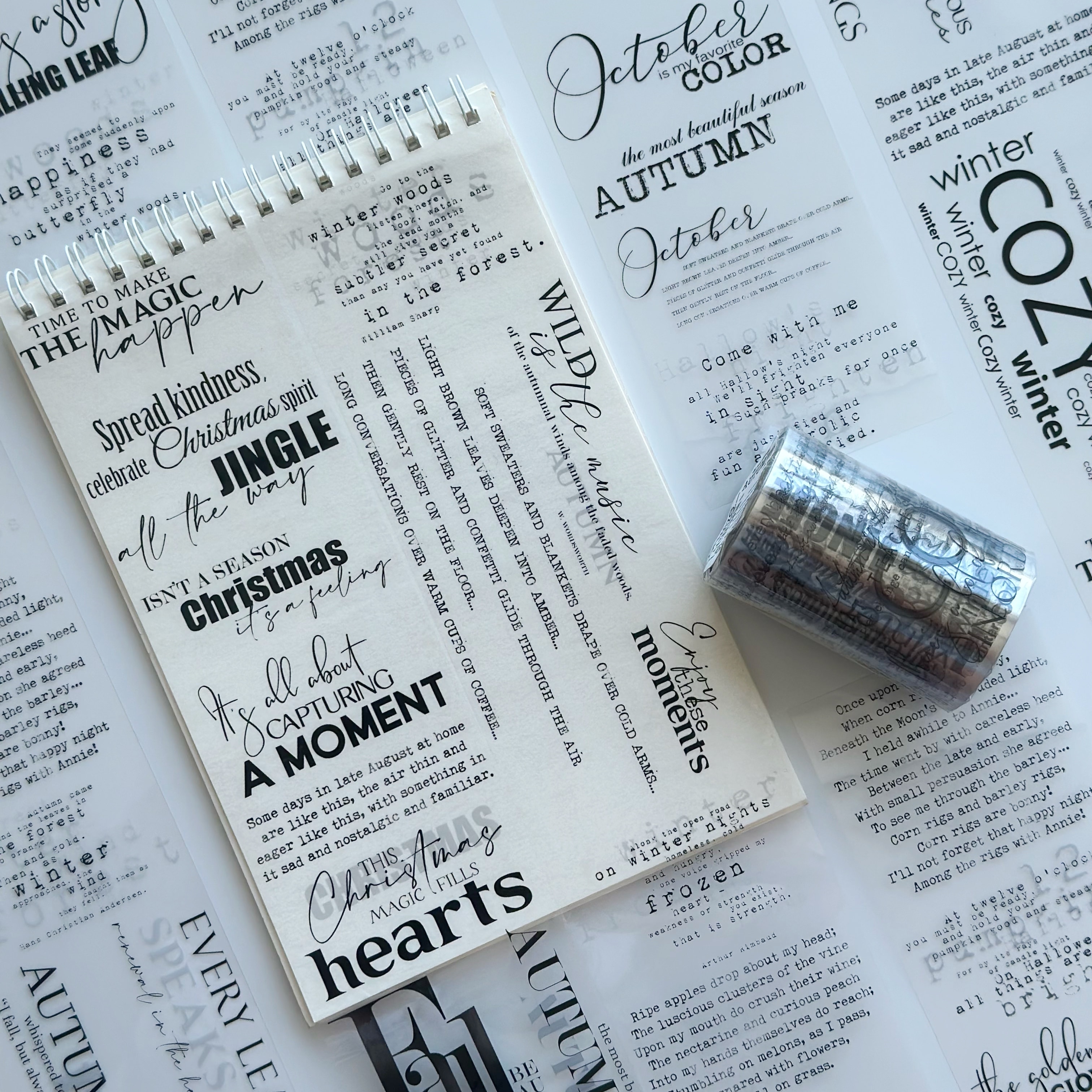 Unsent Notes PET Tape – Scrapbooking, Journaling, Quote Decorative Tape – Tax Included – SRP157