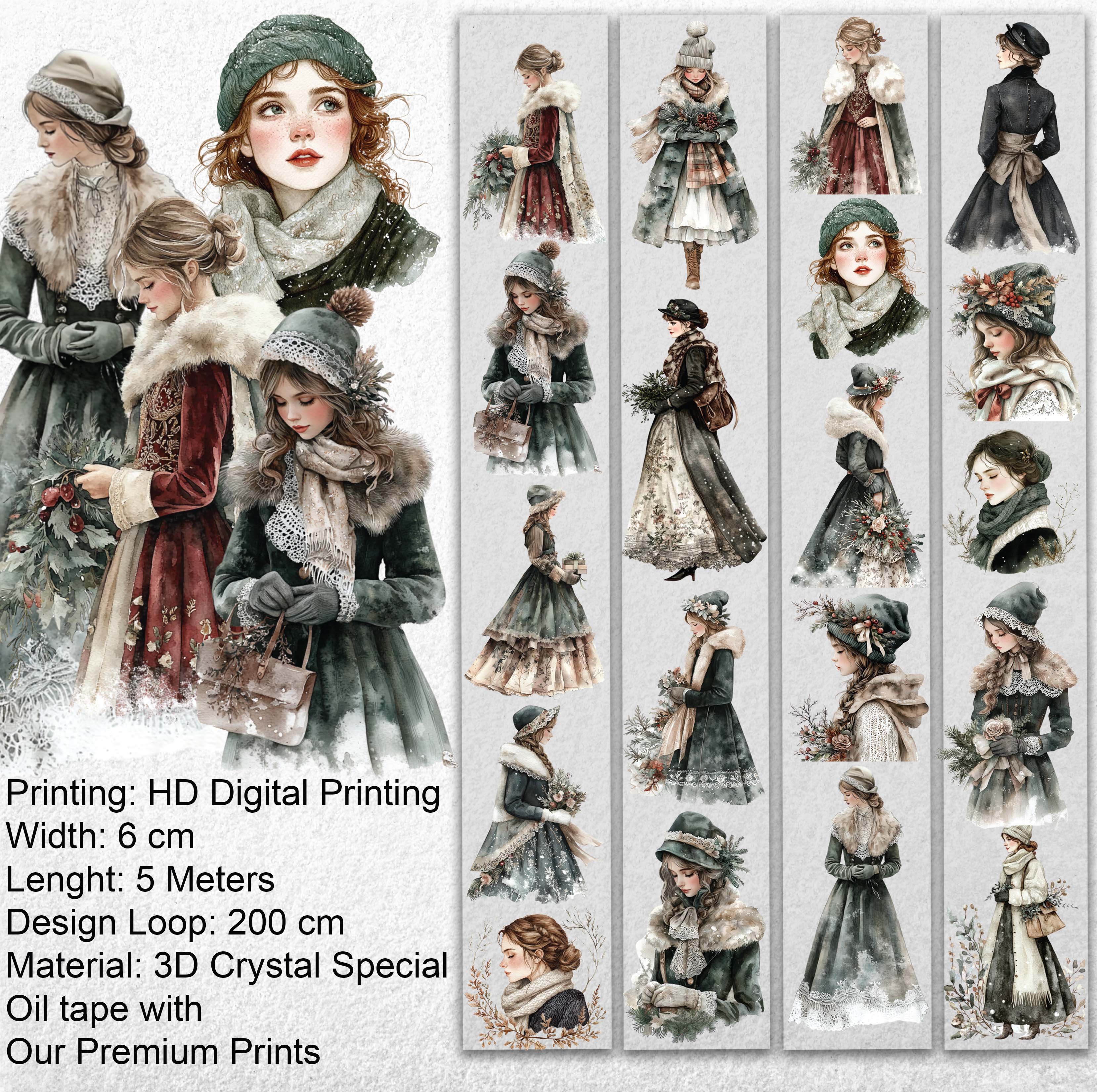 Scrapbook Classic Christmas Dream -3D Crystal Special Oil tape