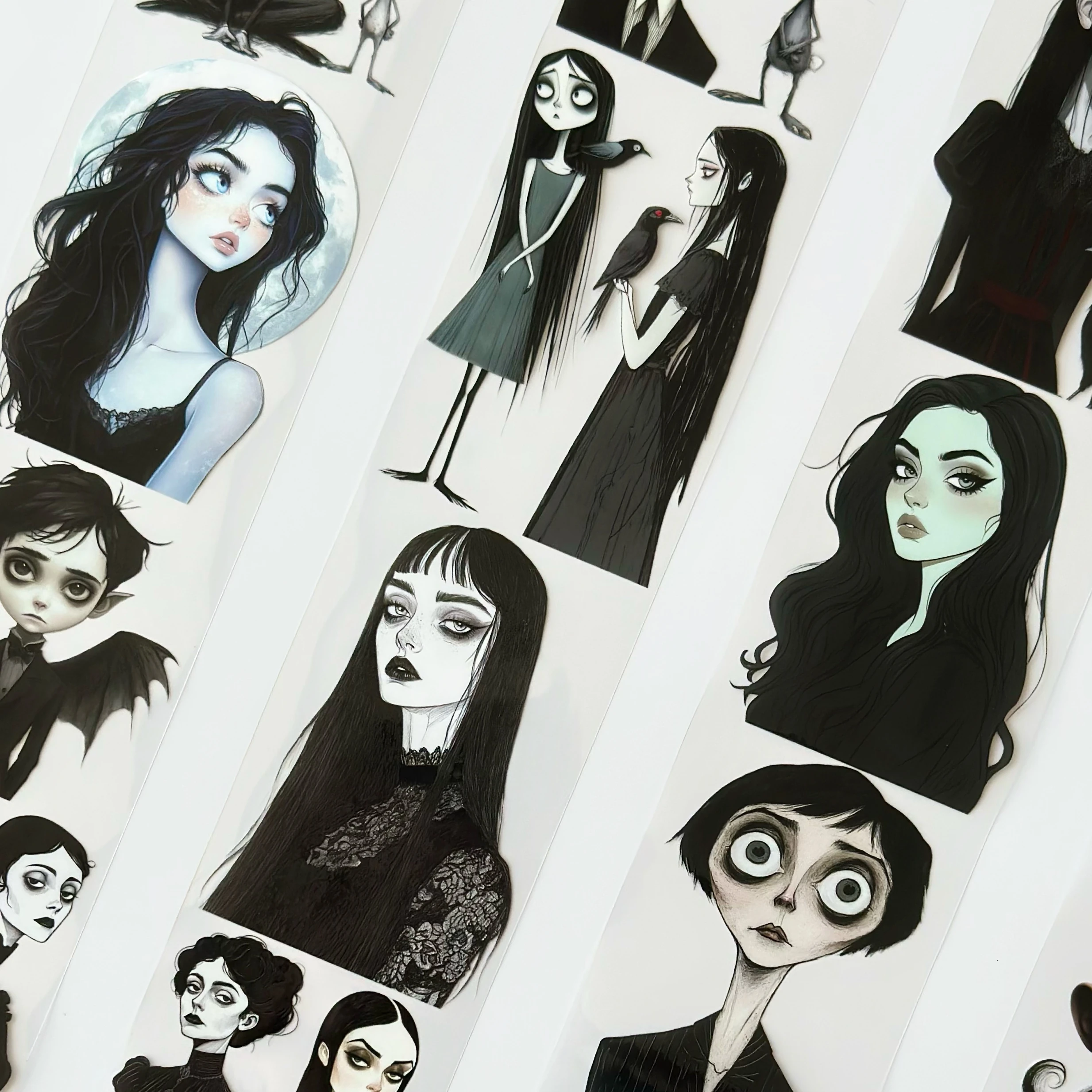 Gothic Family Pet Tape – Dark Aesthetic Characters, Tim Burton Style Art, Creepy Cute Halloween Tape, Tax Included – SRP163