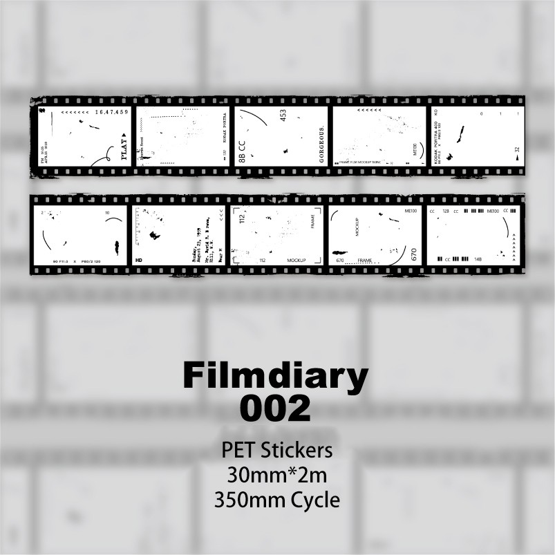 2 Metre Scrapbook Junk Journal Film Roll Sticker