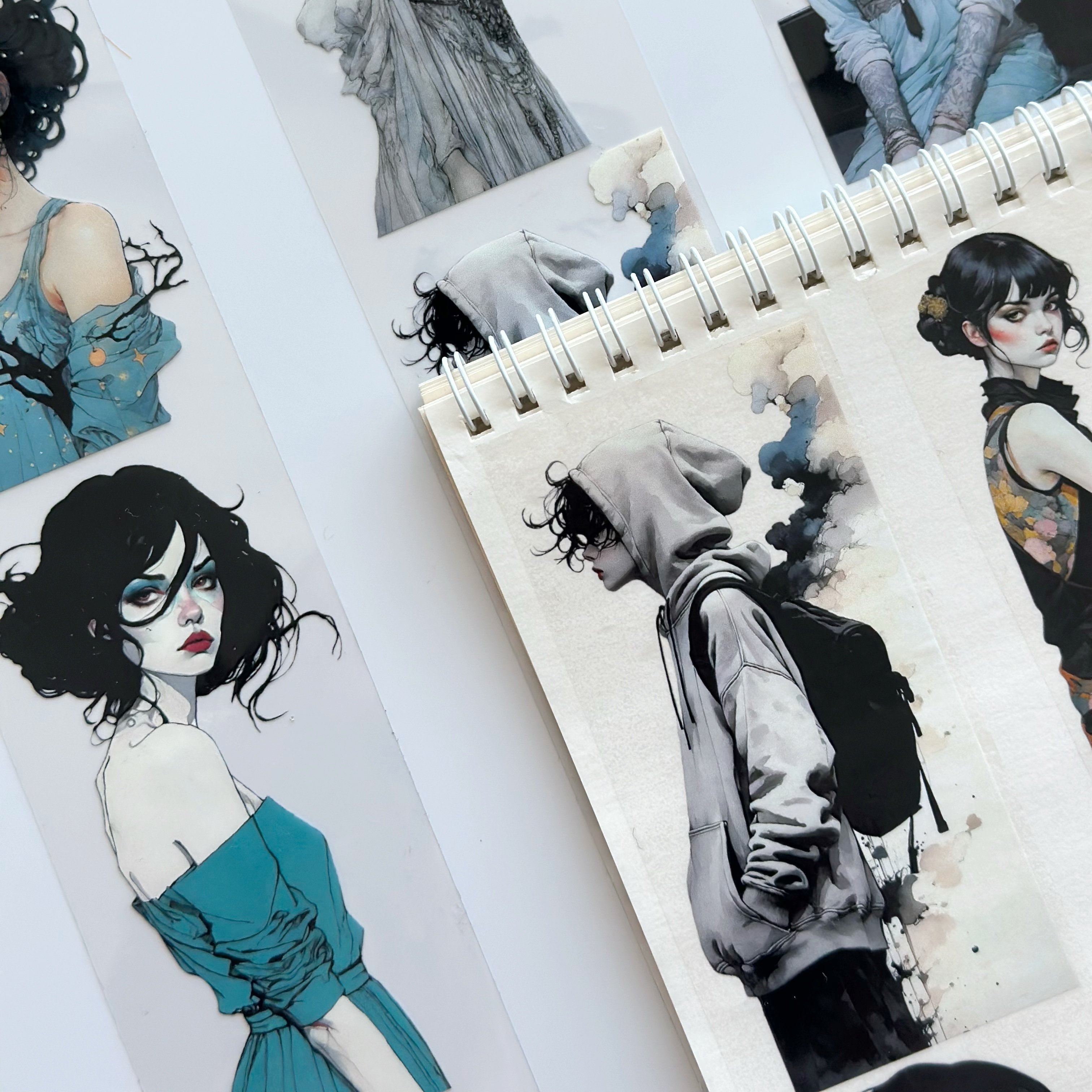 An Inner Secret Girl Oil Tape – Moody Aesthetic PET Sticker Roll – Journal Art Deco – SRP130