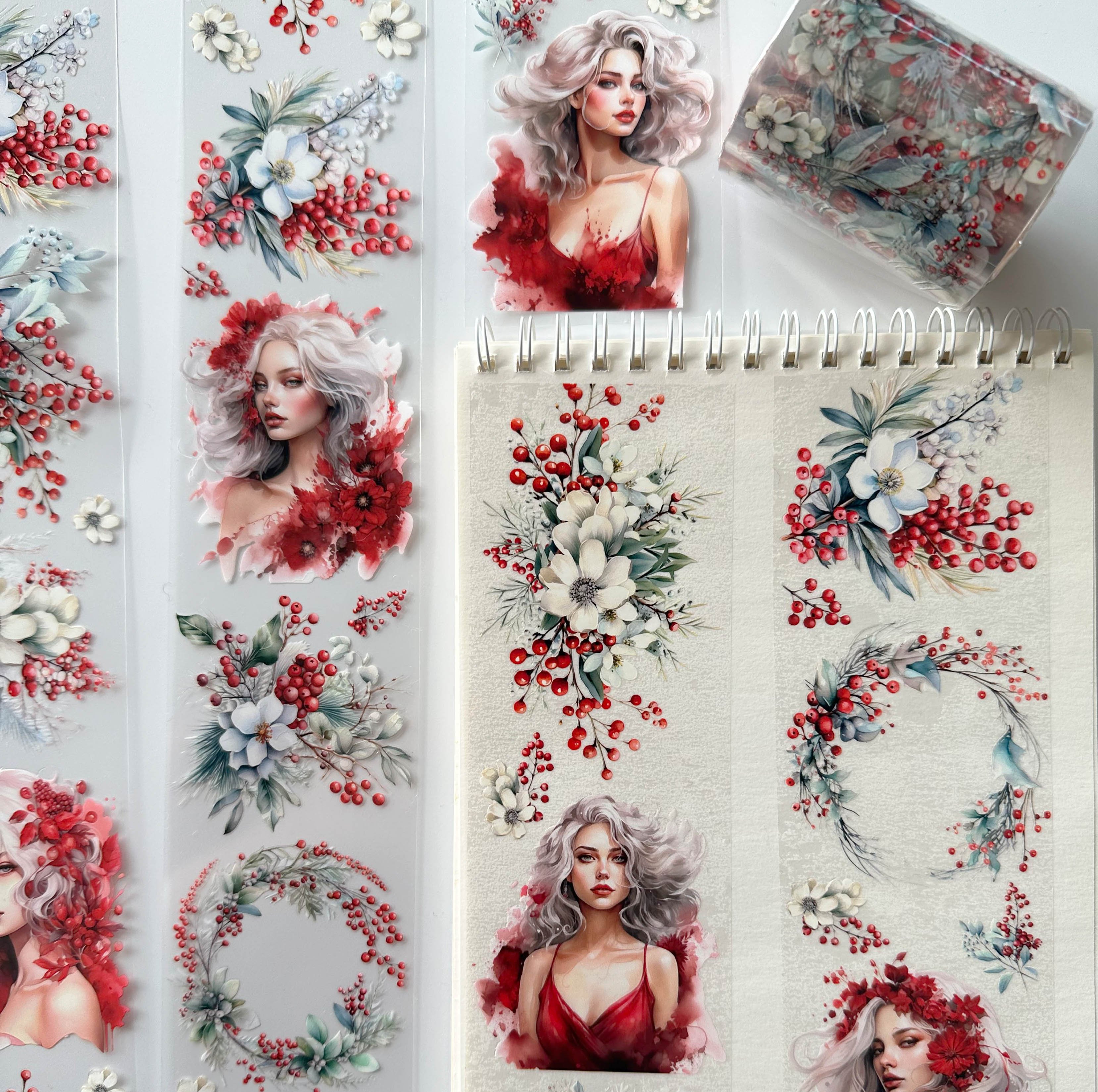 Scrapbook Frozen Red Beauty - 3D Crystal Oil Tape