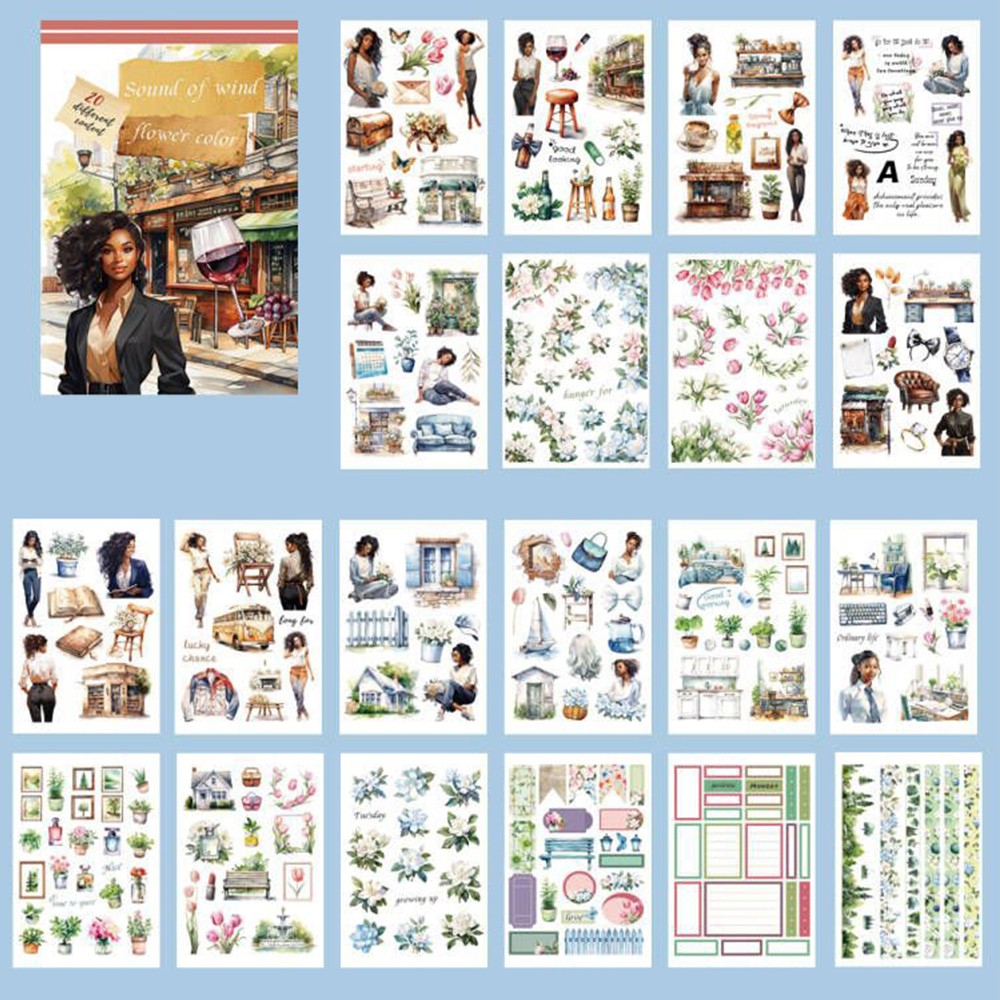 20 Pages Scrapbook Journal Sticker Book (2024)