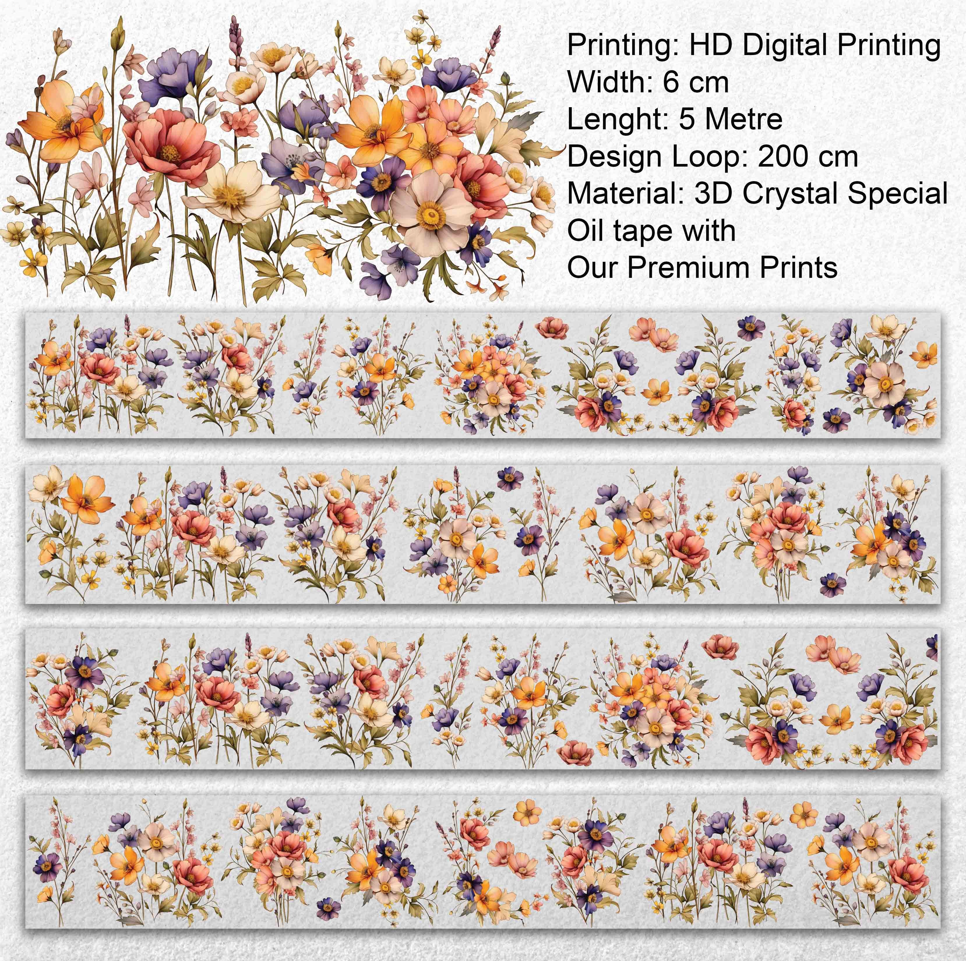 Scrapbook Fairy Flowers -3D Crystal Special Oil tape