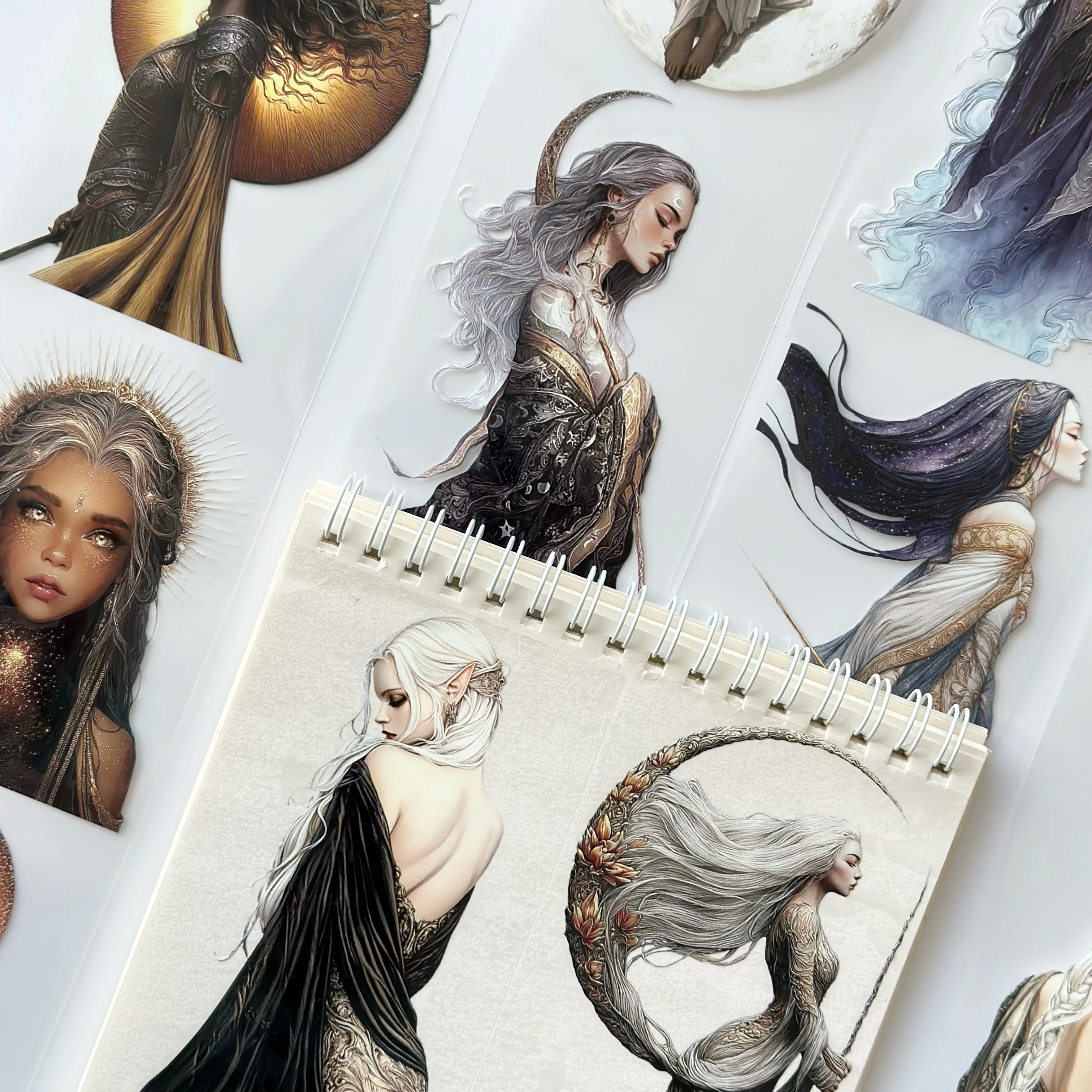 Moonlight Goddess Pet Tape – Mystic Fantasy Women, Golden Moon Aesthetic, Elegant Dark Art, Tax Included – SRP161