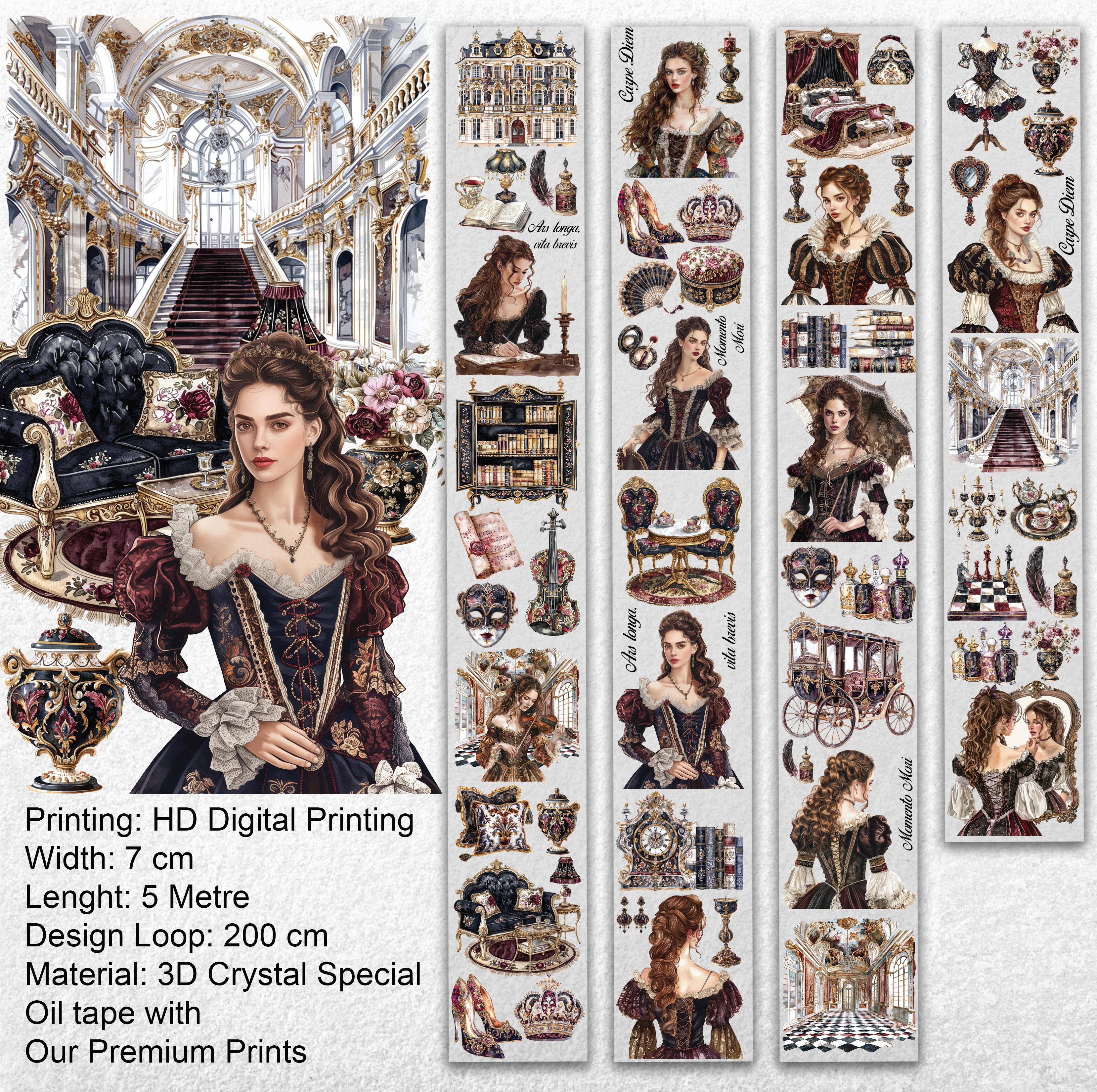 Scrapbook Baroque Elegance -3D Crystal Special Oil tape