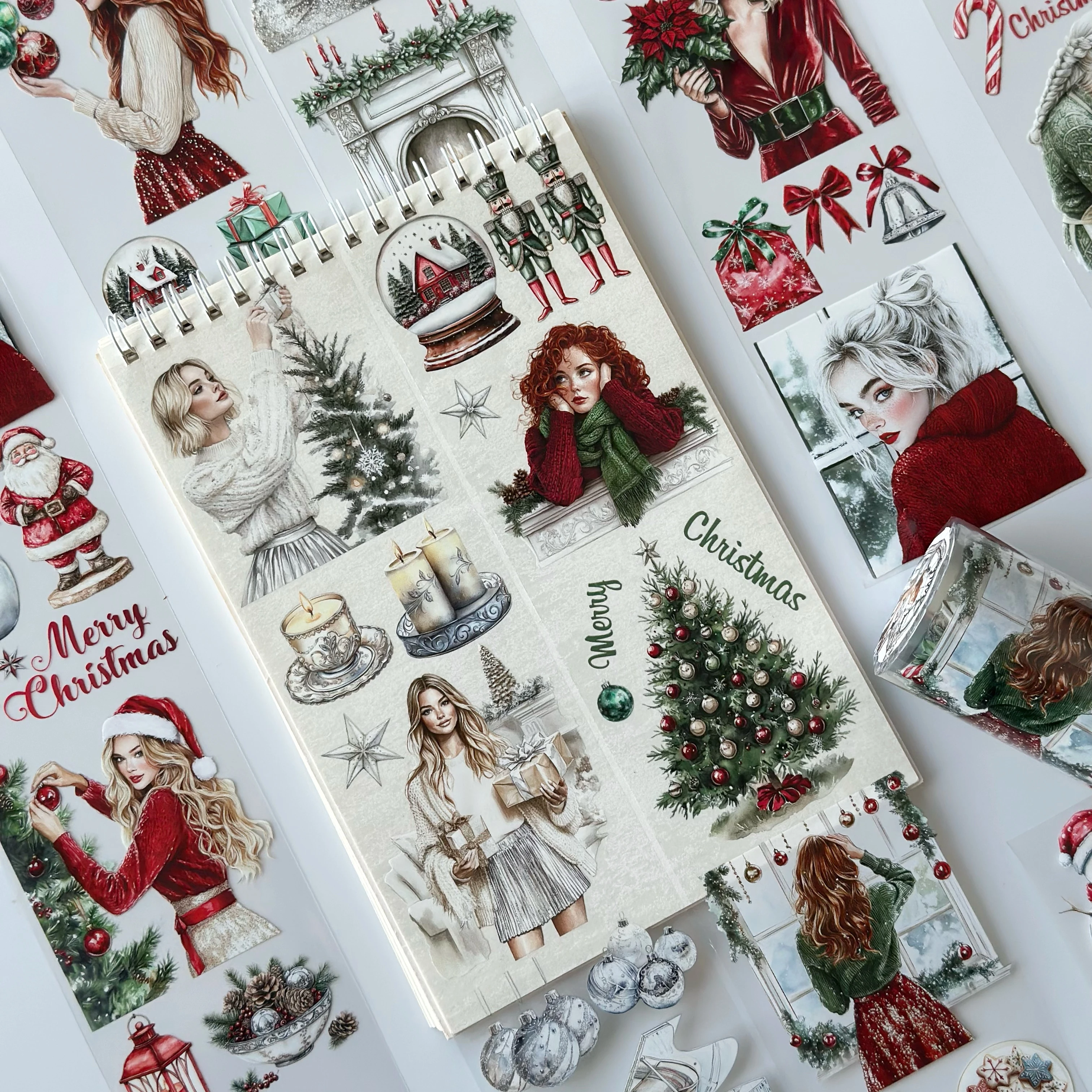 Christmas Harmony Pet Tape – Elegant Holiday Girls, Cozy Piano Scene, Red & Green Christmas Aesthetic, Tax Included – SRP162