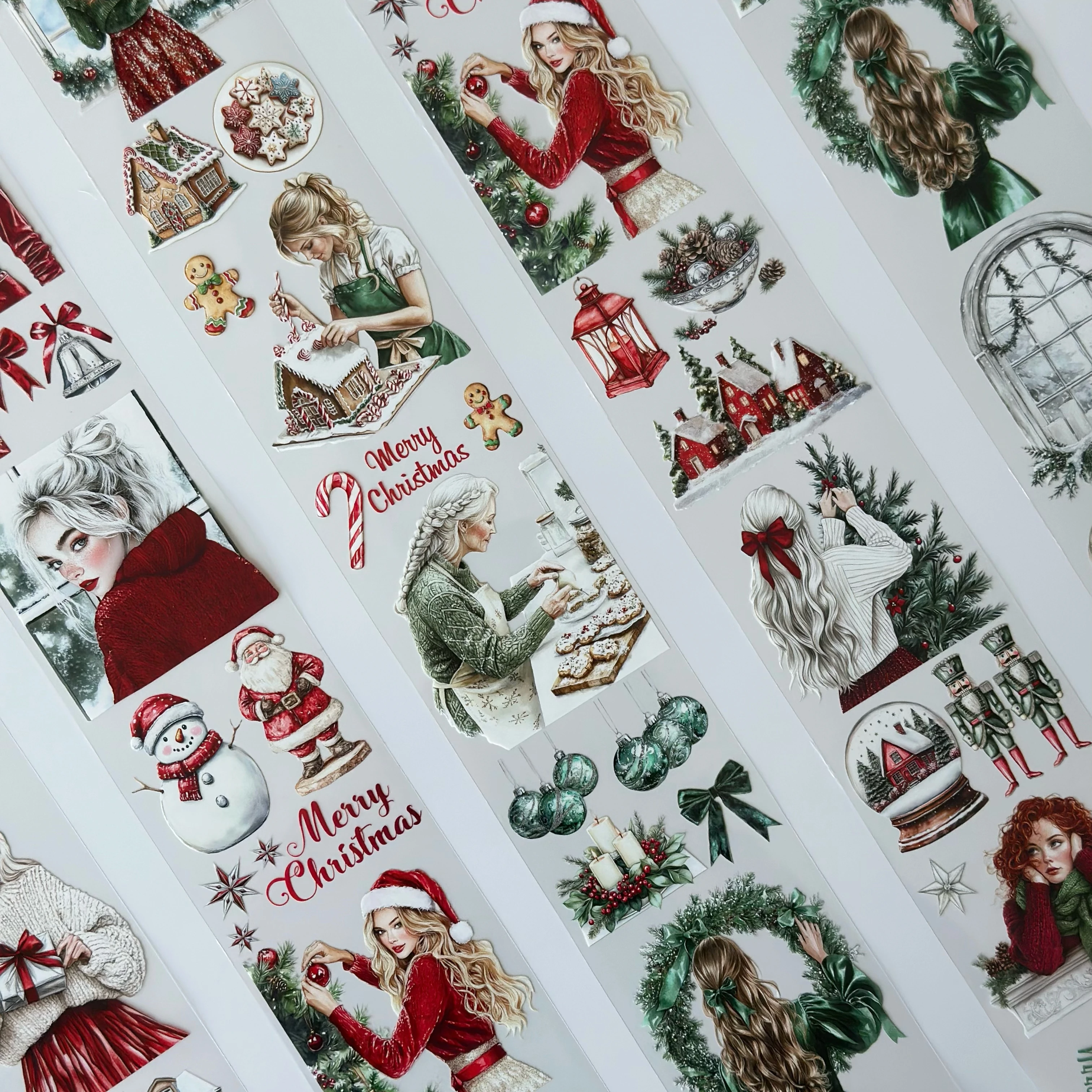 Christmas Harmony Pet Tape – Elegant Holiday Girls, Cozy Piano Scene, Red & Green Christmas Aesthetic, Tax Included – SRP162