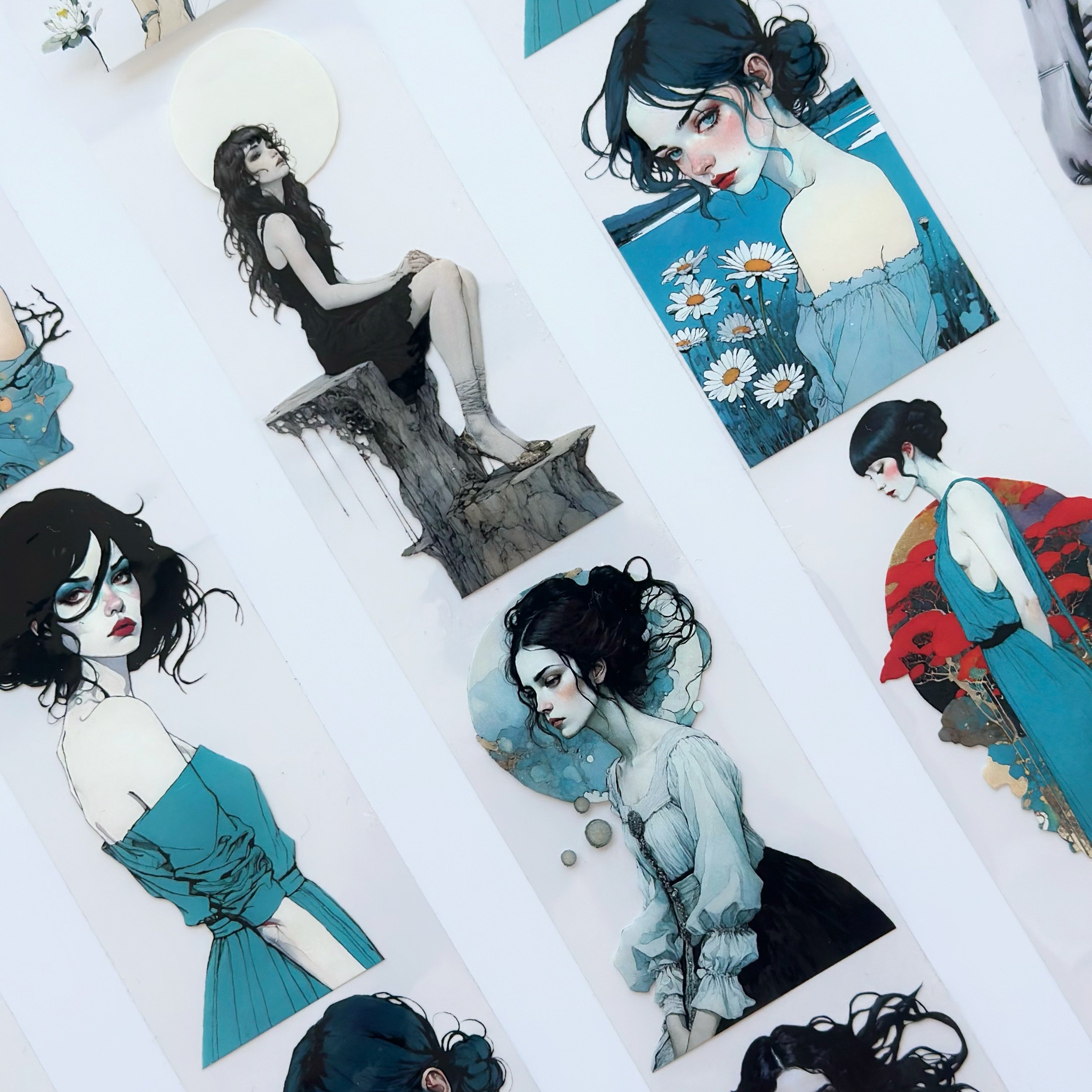 An Inner Secret Girl Oil Tape – Moody Aesthetic PET Sticker Roll – Journal Art Deco – SRP130