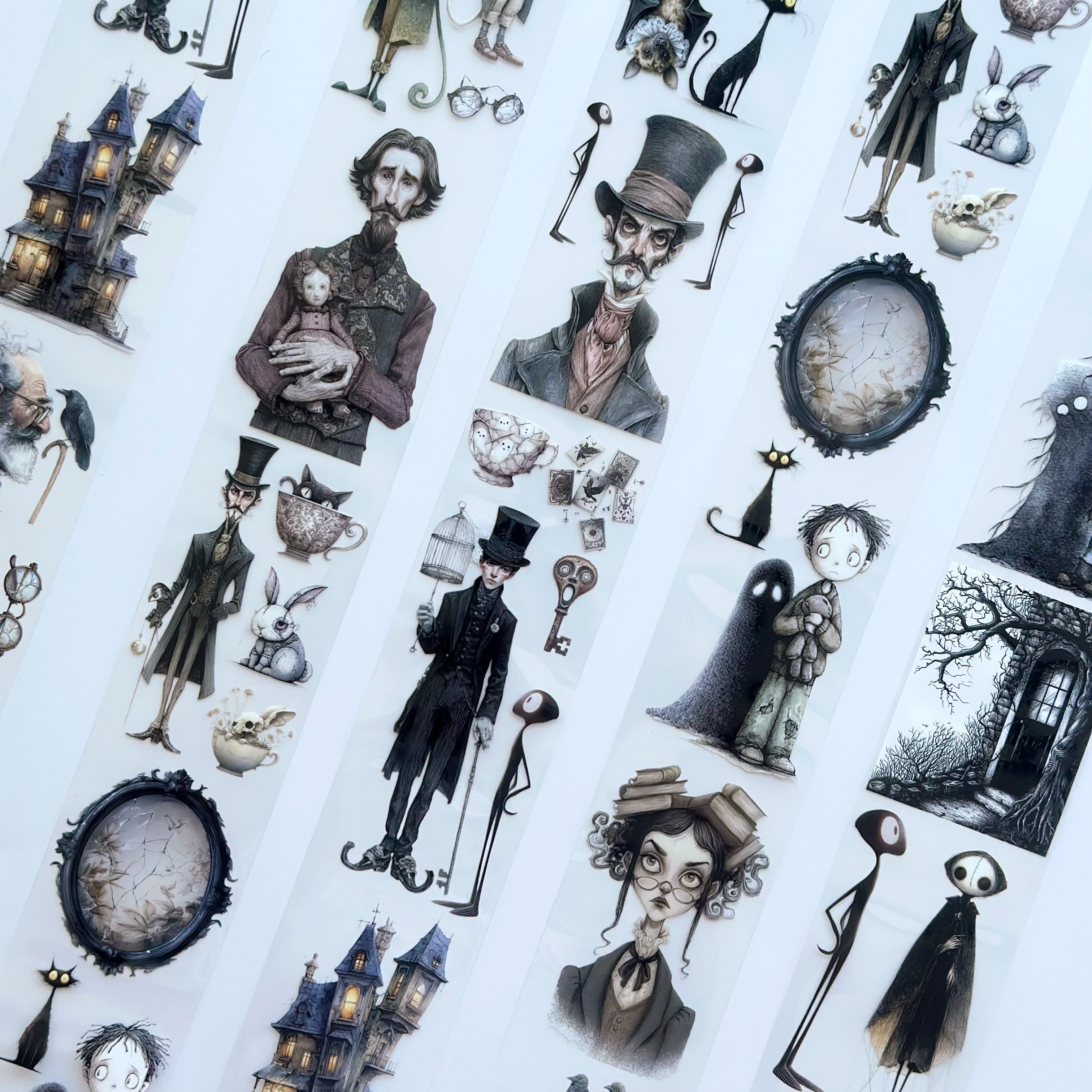 Who is Behind Me? PET Tape – Gothic Scrapbooking, Journaling, Spooky Craft Supplies – Tax Included – SRP149