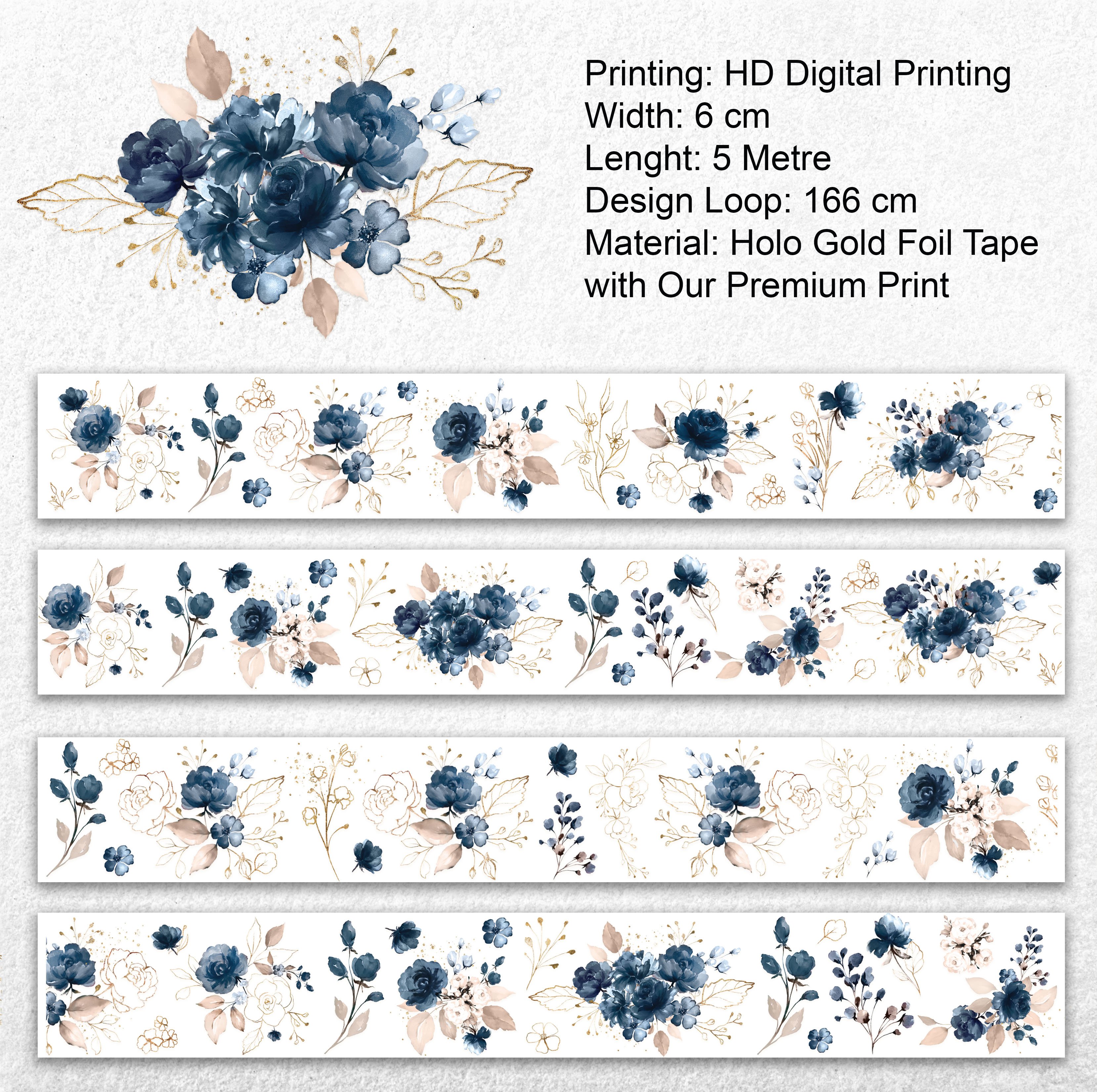 Scrapbook Dance of Flowers-3D Foil Pet Tape