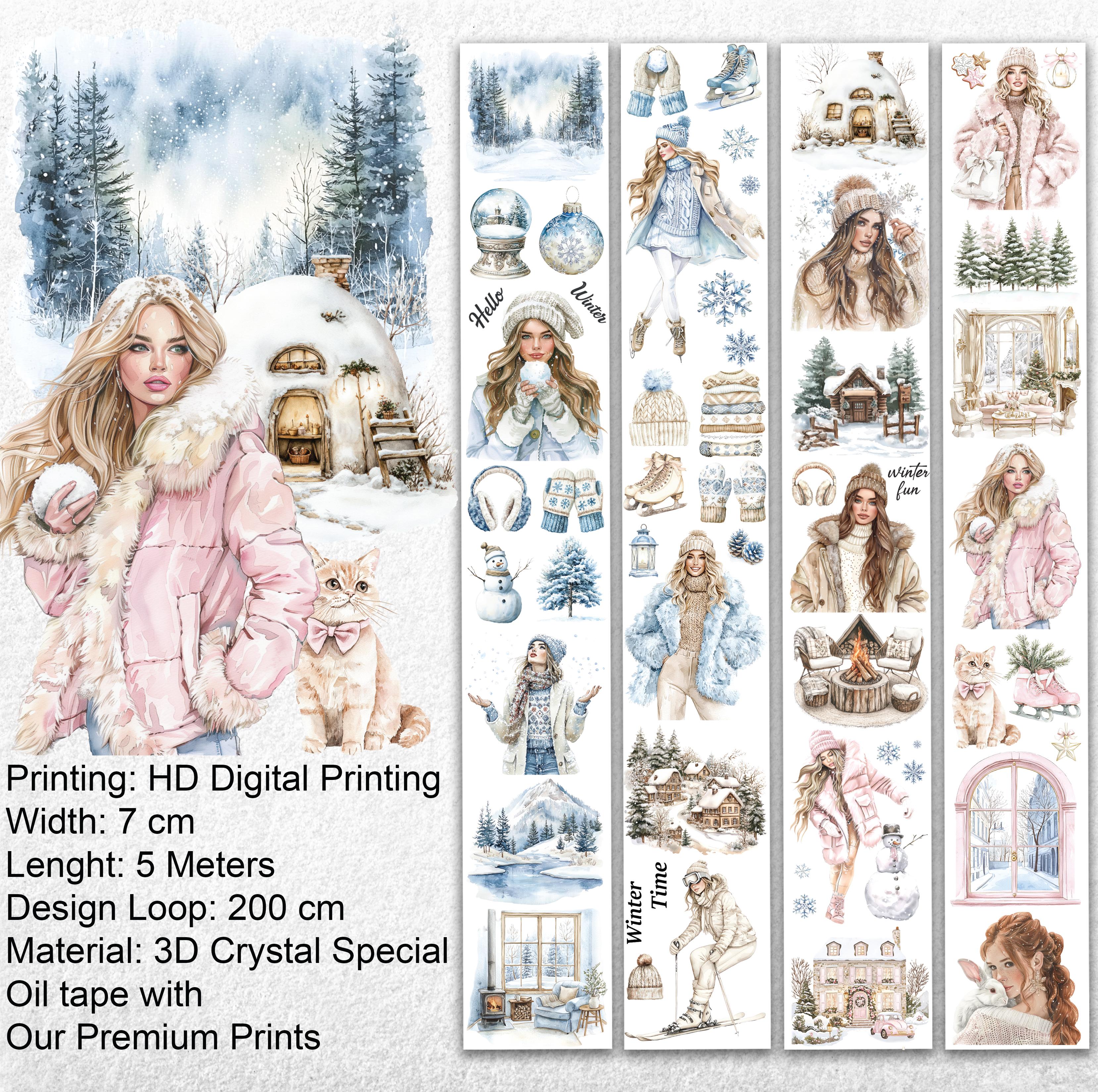 Scrapbook Winter Vibes -3D Crystal Special Oil tape