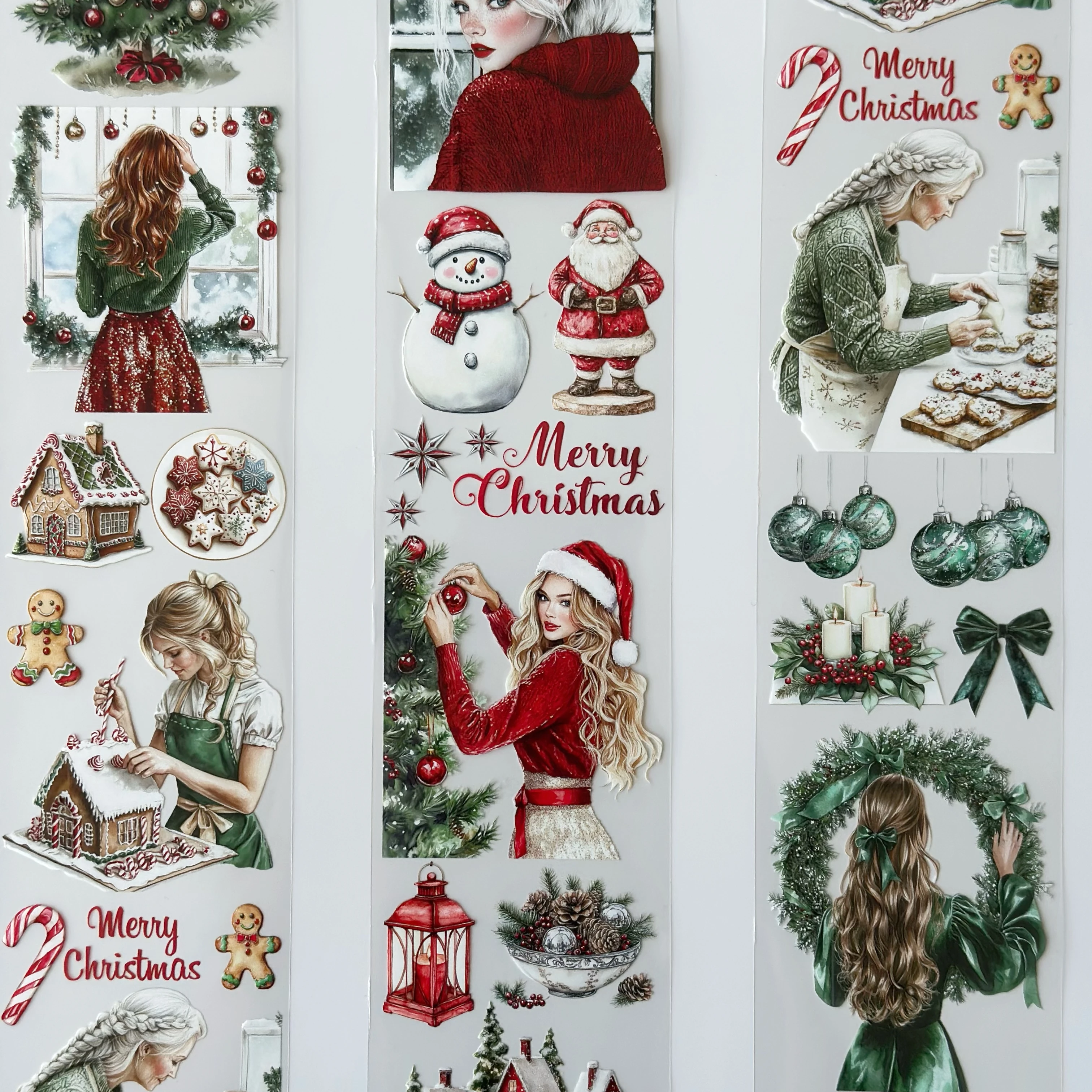 Christmas Harmony Pet Tape – Elegant Holiday Girls, Cozy Piano Scene, Red & Green Christmas Aesthetic, Tax Included – SRP162