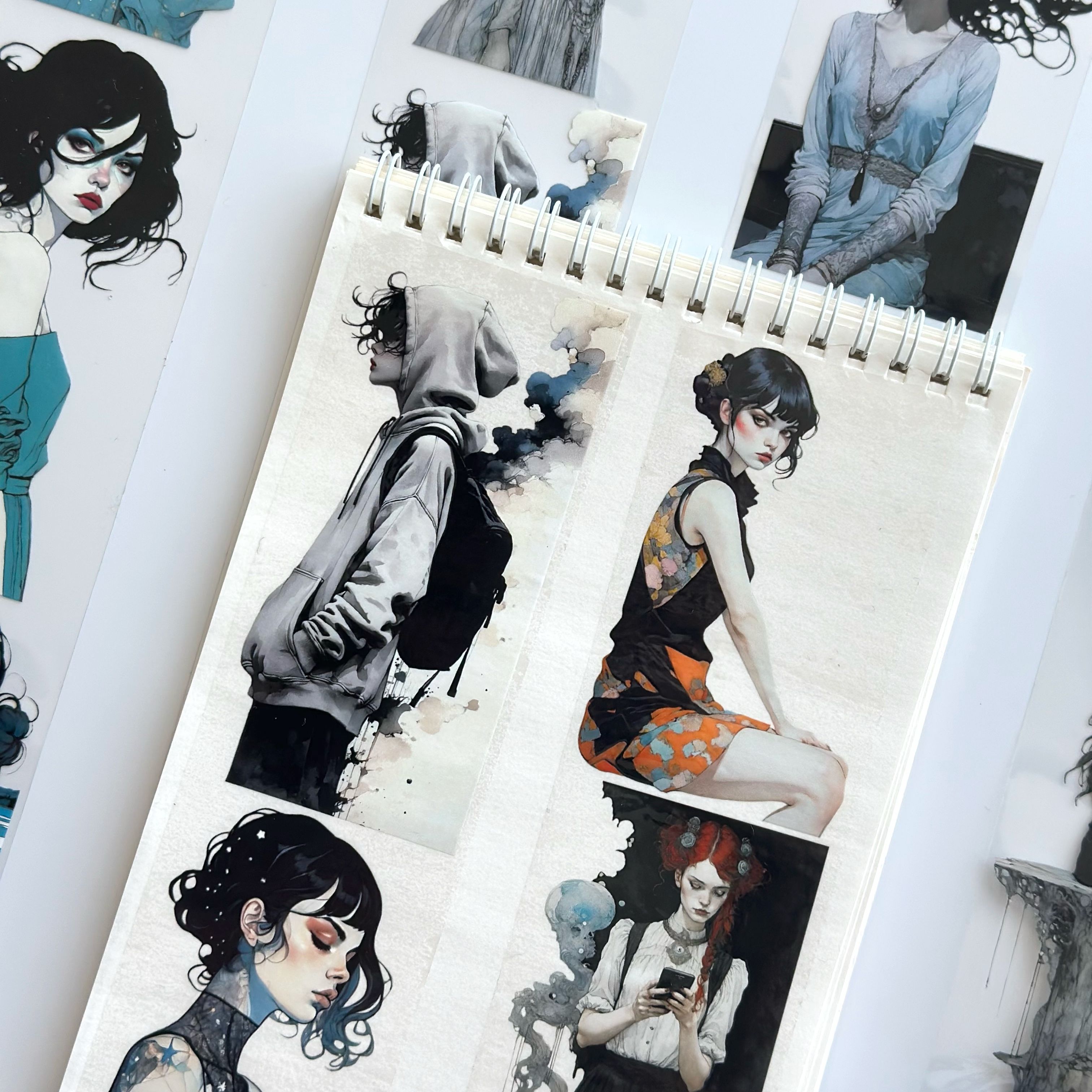An Inner Secret Girl Oil Tape – Moody Aesthetic PET Sticker Roll – Journal Art Deco – SRP130