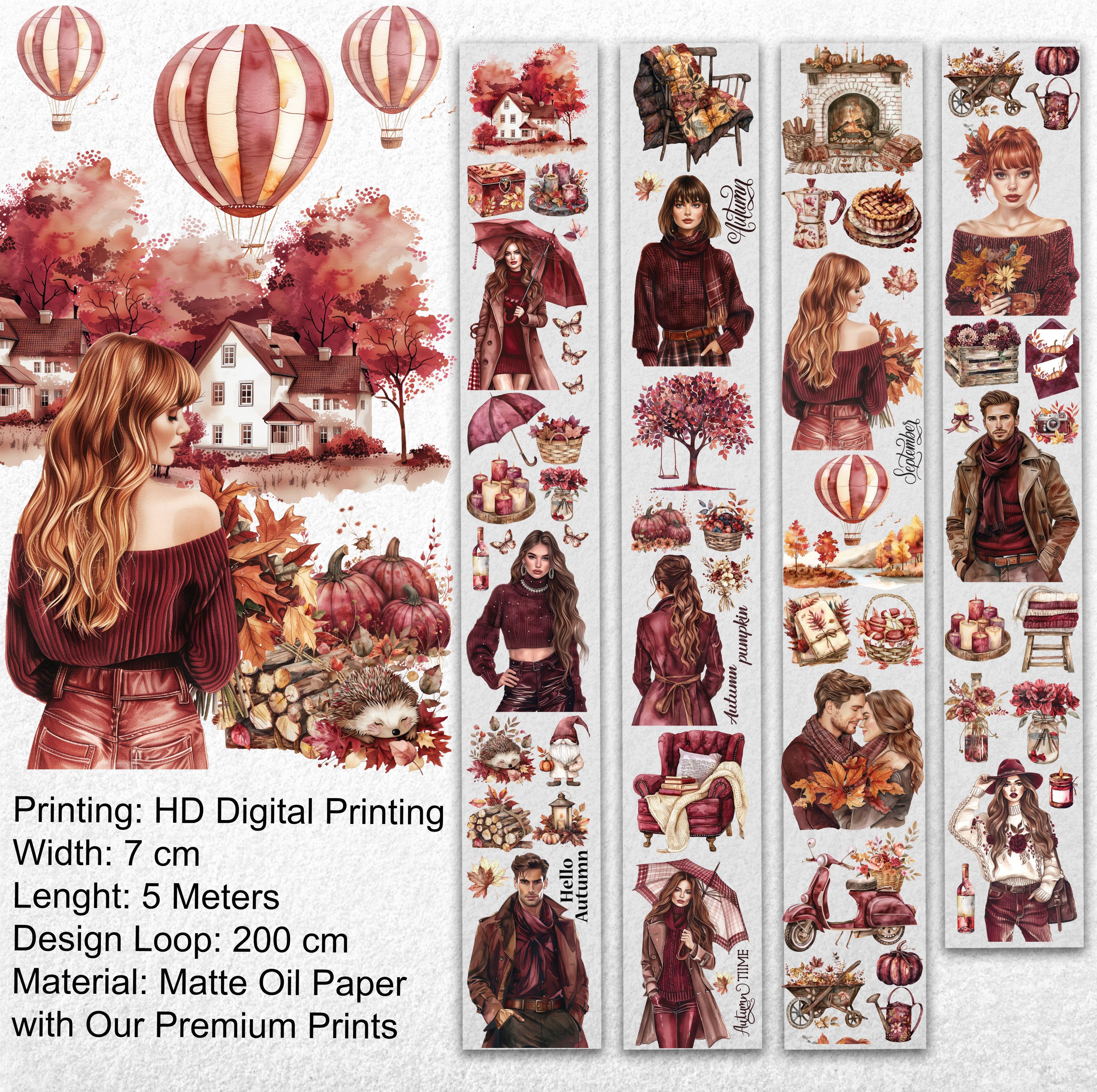 Scrapbook Ruby Autumn -Matte Oil Tape