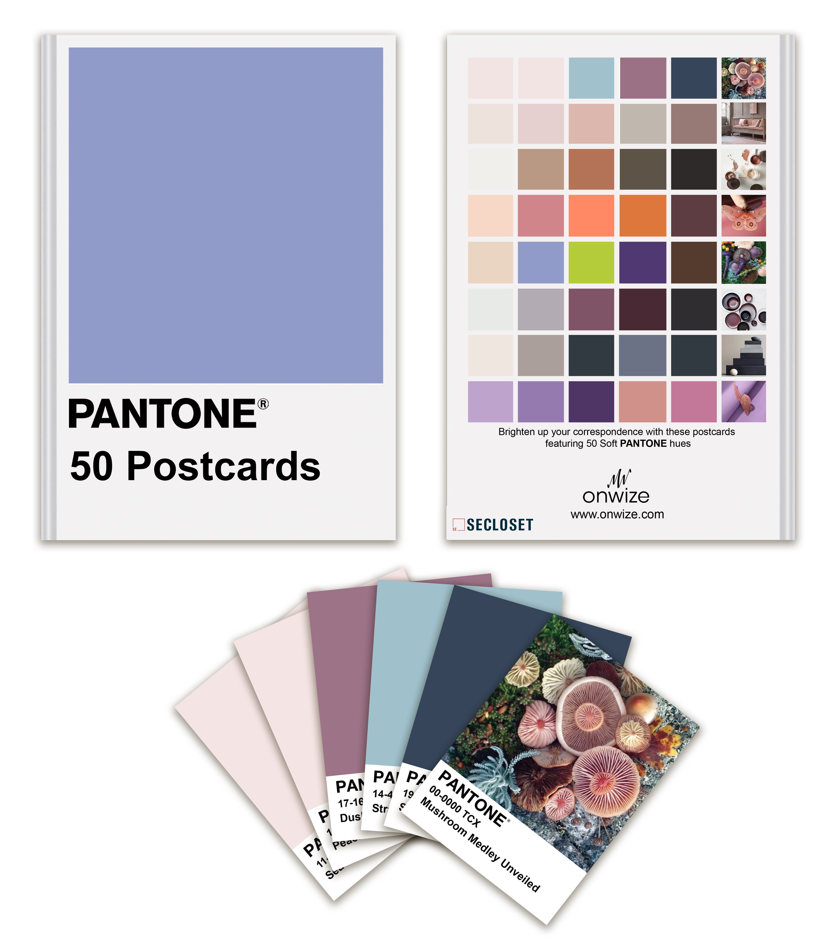 Pantone 50 Postcards Scrapbooking Sanat Kartları