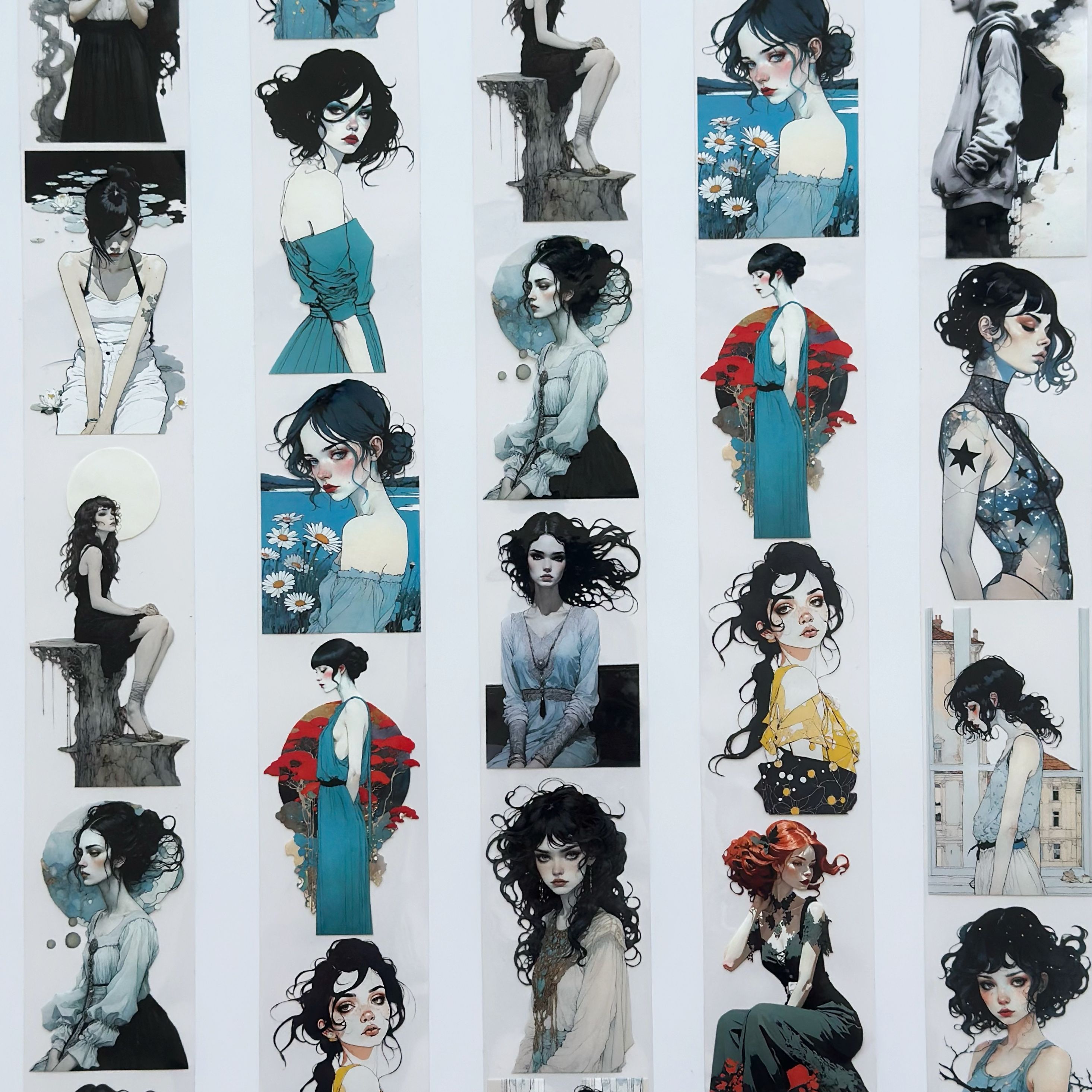 An Inner Secret Girl Oil Tape – Moody Aesthetic PET Sticker Roll – Journal Art Deco – SRP130
