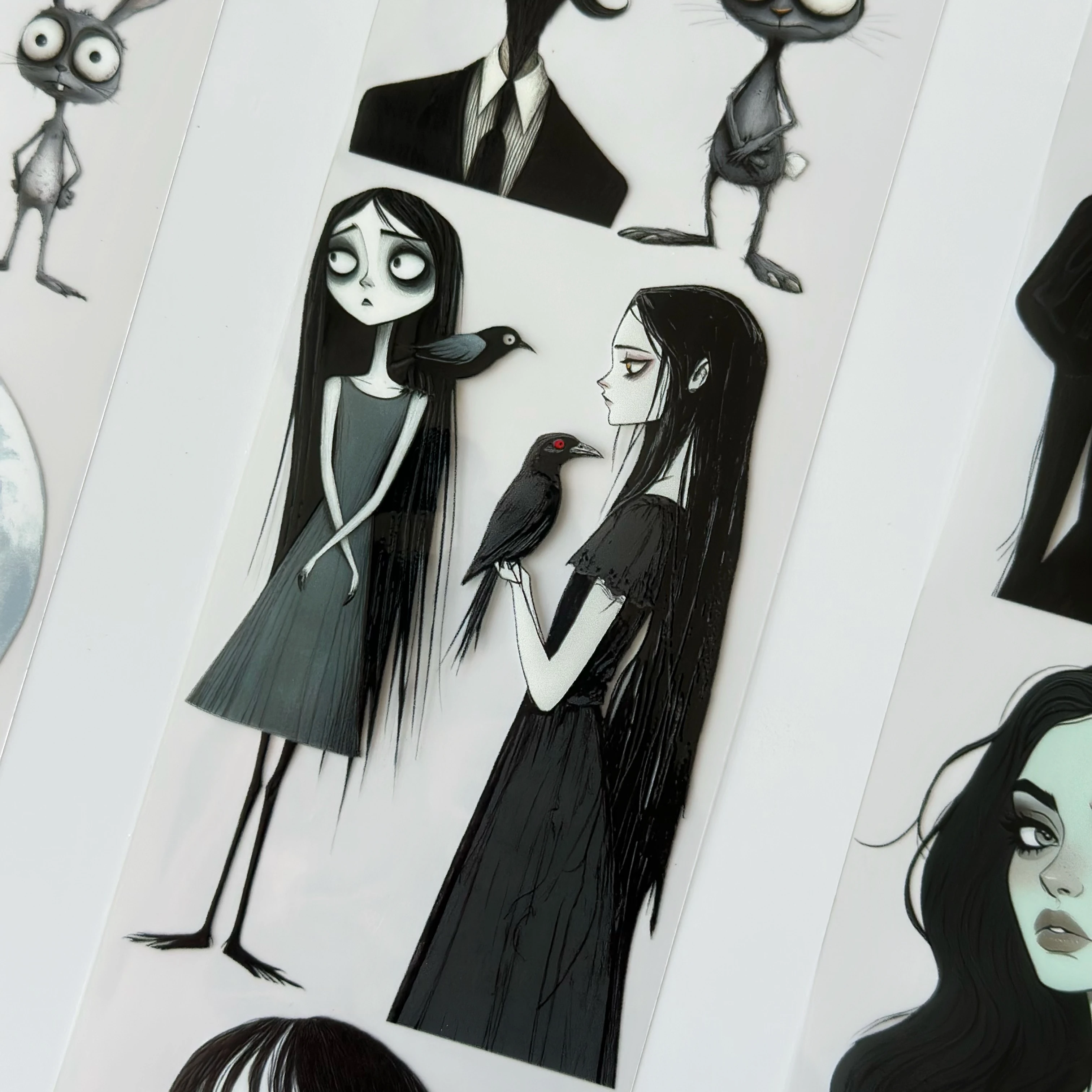 Gothic Family Pet Tape – Dark Aesthetic Characters, Tim Burton Style Art, Creepy Cute Halloween Tape, Tax Included – SRP163