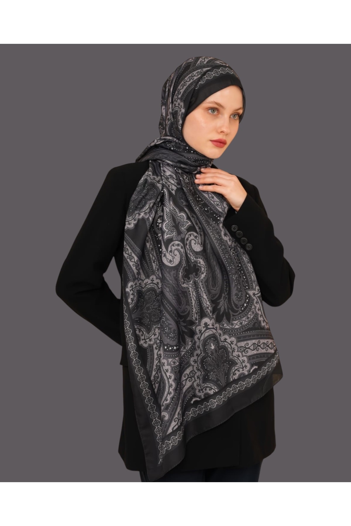 Soft Cotton Şal - gri