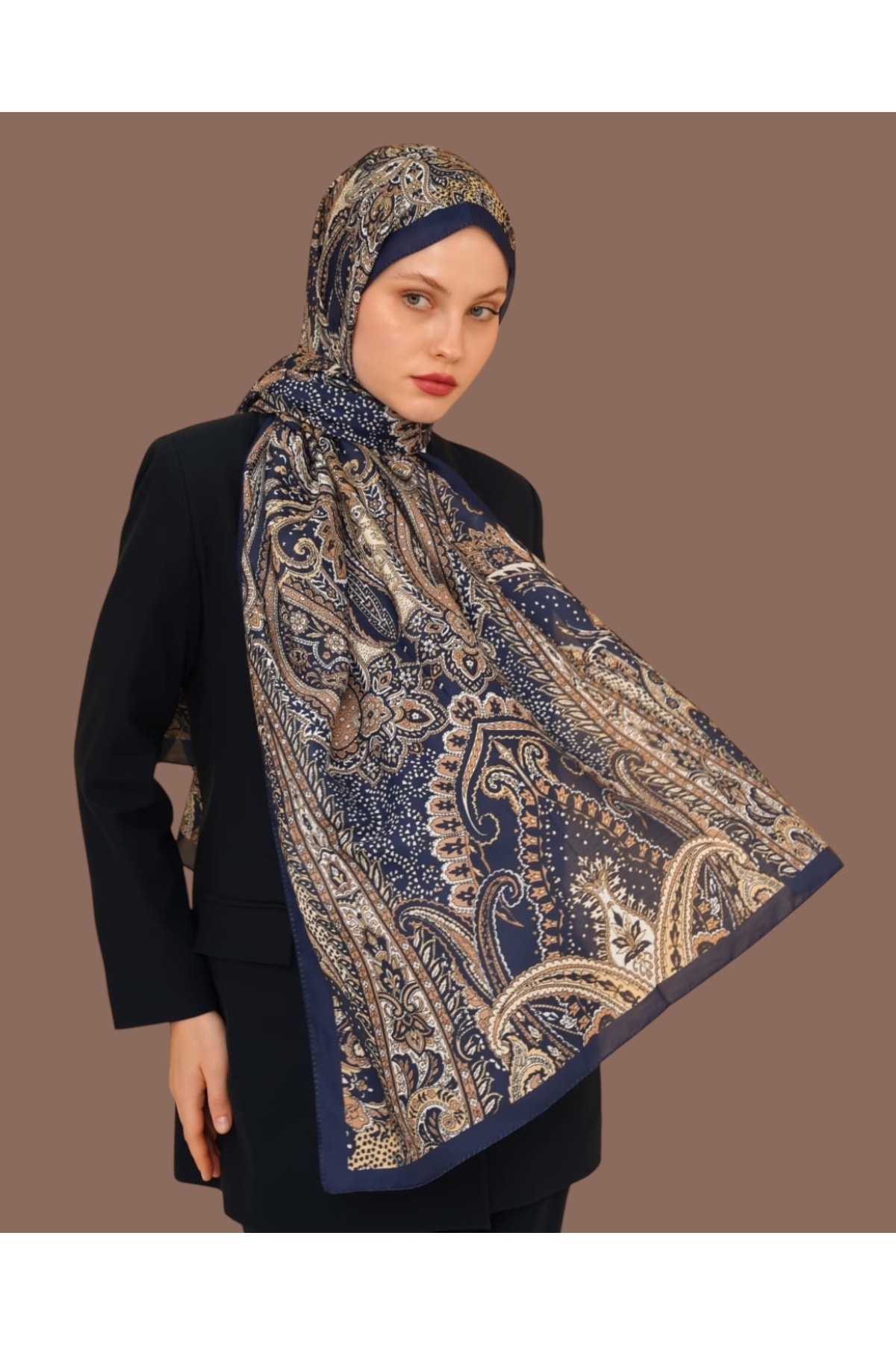 Soft Cotton Şal - lacivert