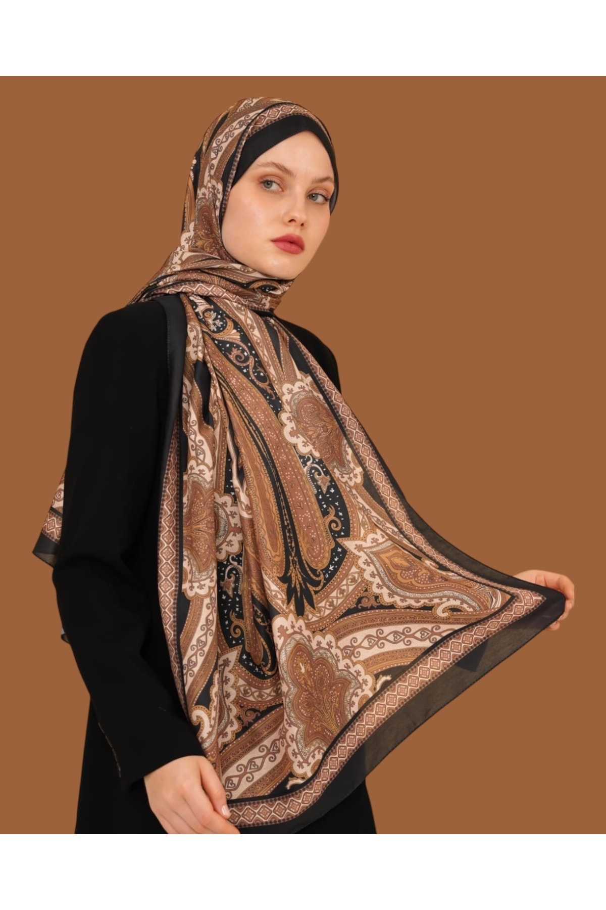 Soft Cotton Şal - siyah