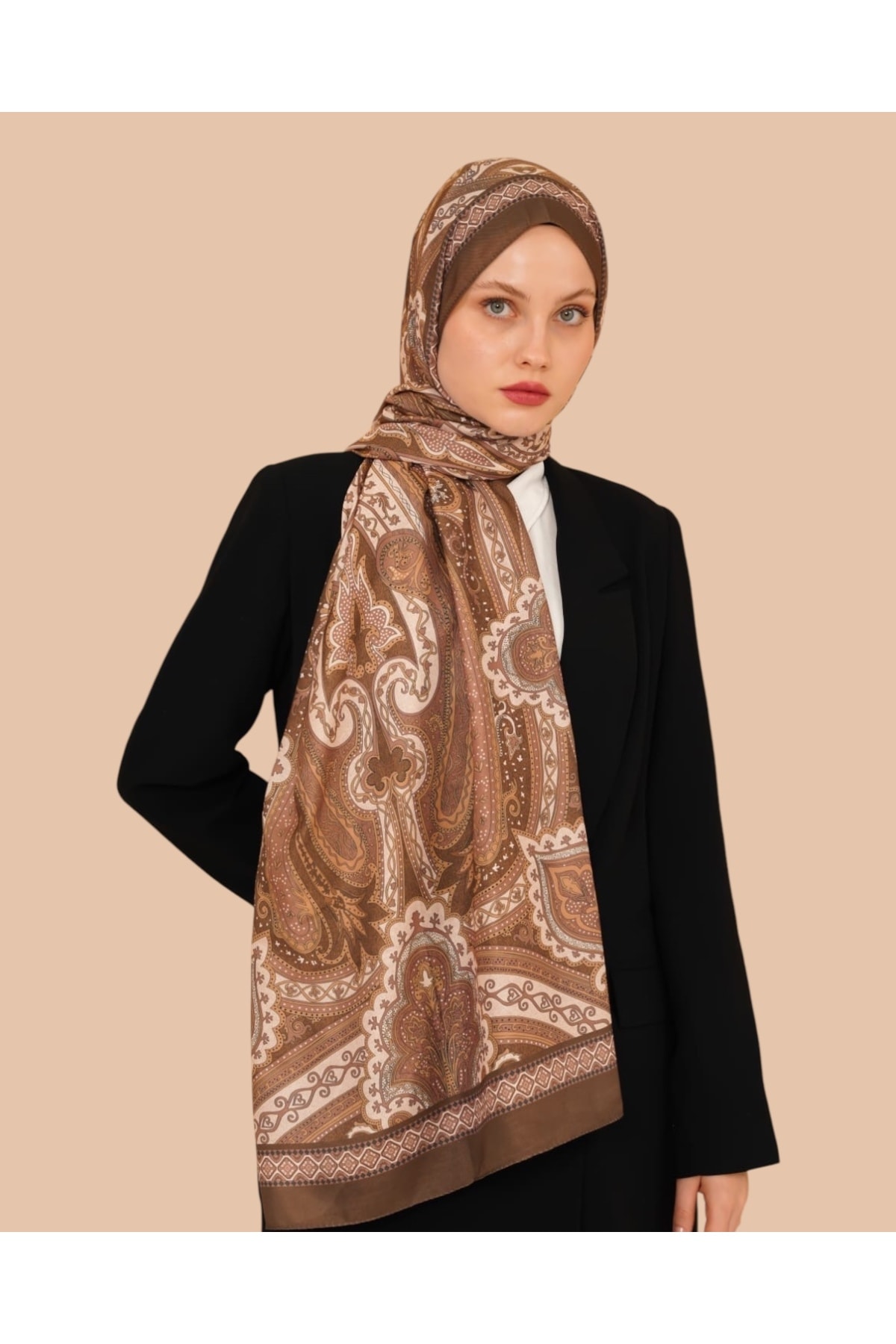 Soft Cotton Şal - bej