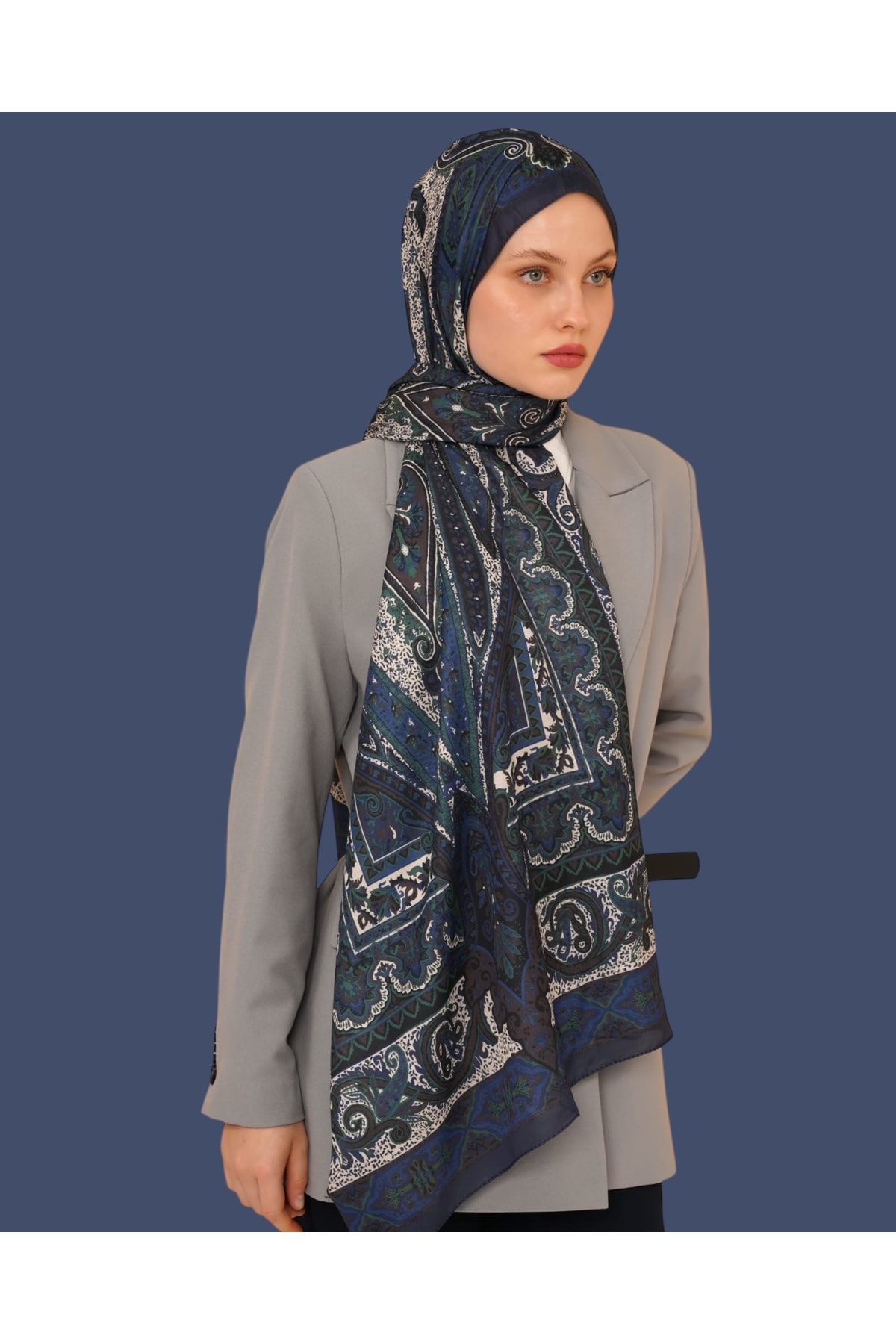 Soft Cotton Şal - lacivert
