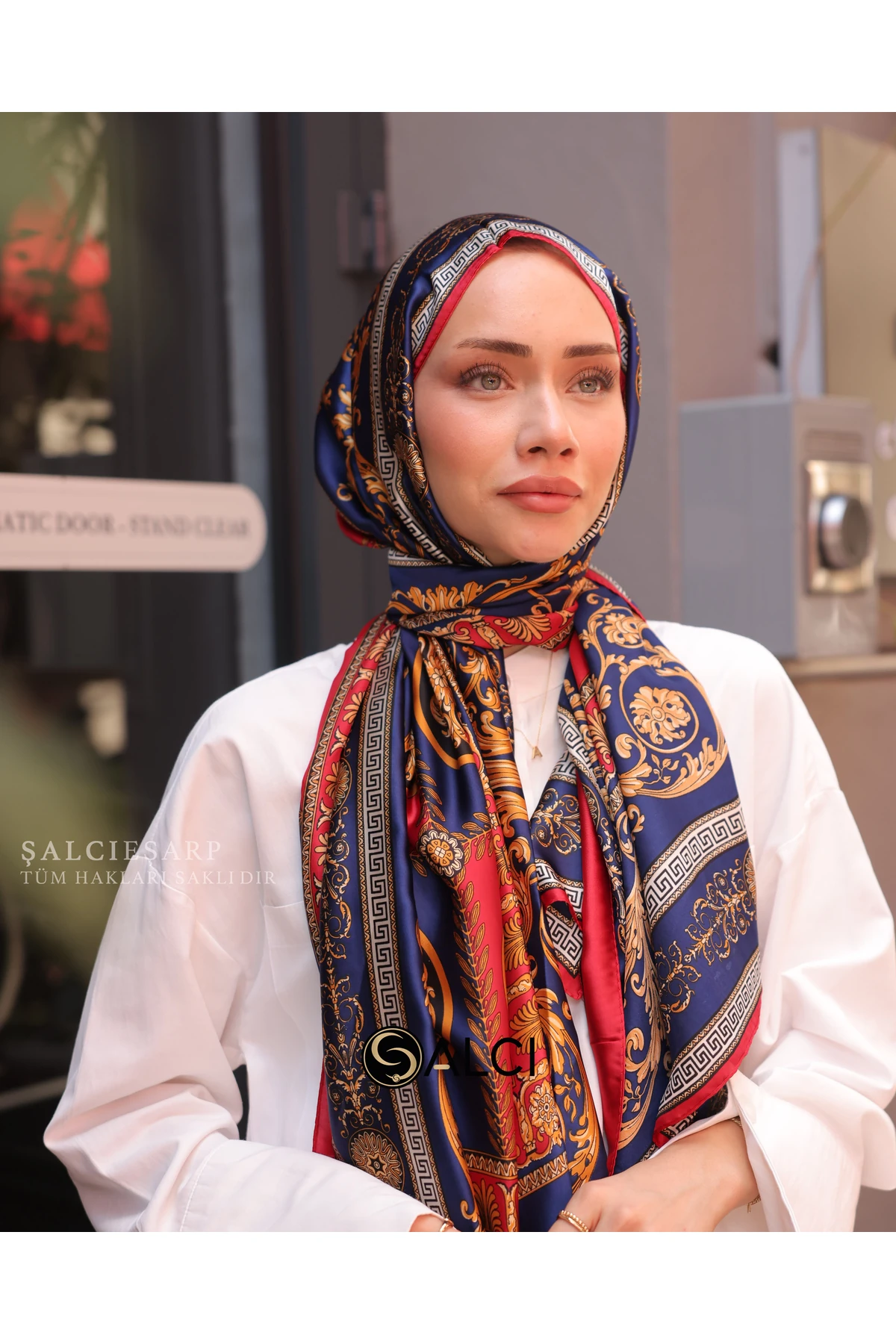 Varok Desen İthal Vual Şal Lüks 180x90 - bordo