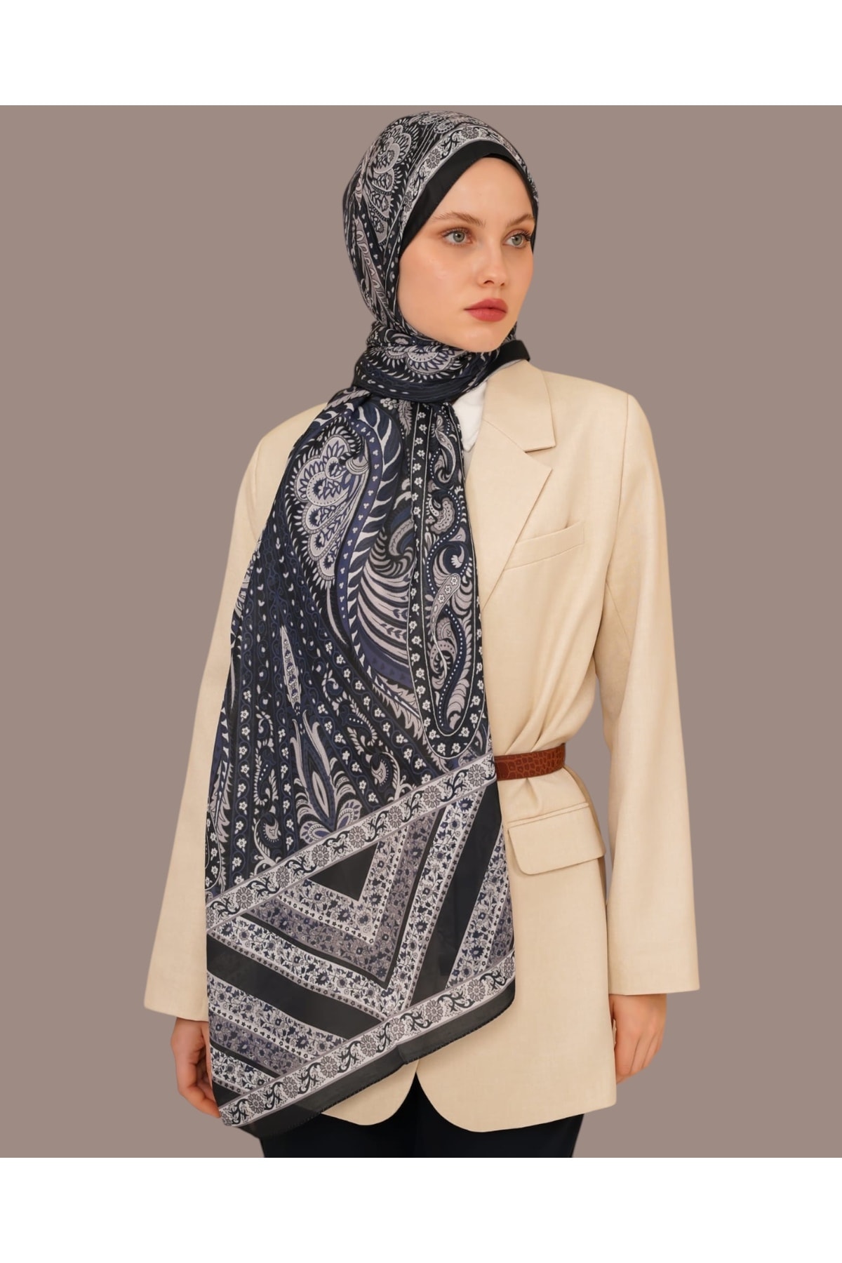 Soft Cotton Şal - gri