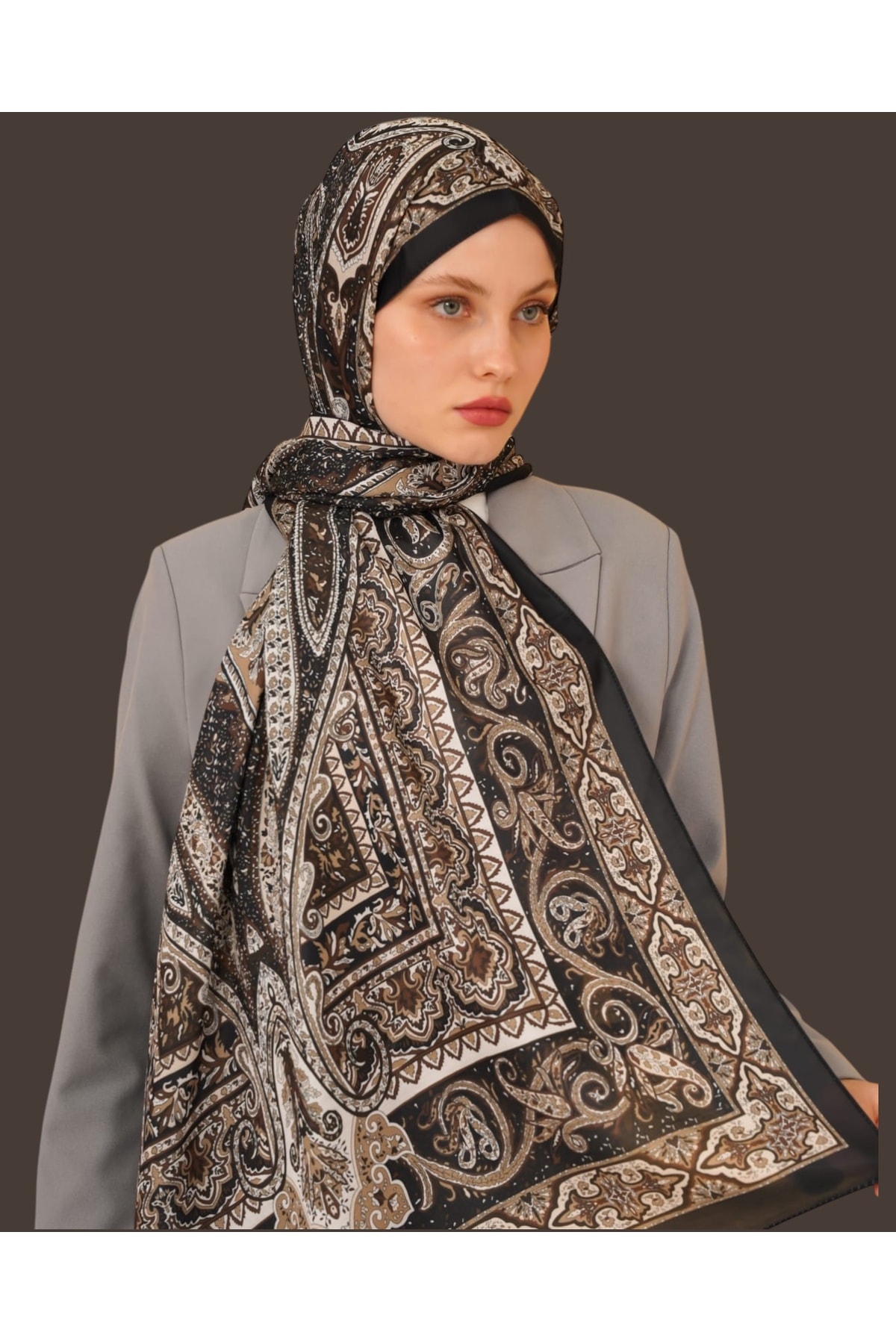 Soft Cotton Şal - siyah
