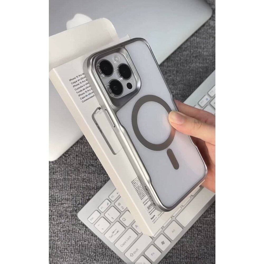 Lux Magsafe Şeffaf Telefon Kılıfı - silver