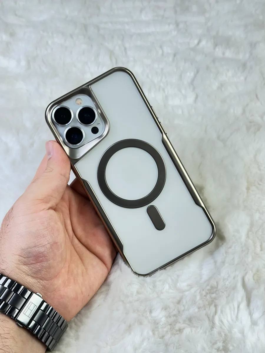 Lux Magsafe Şeffaf Telefon Kılıfı - silver