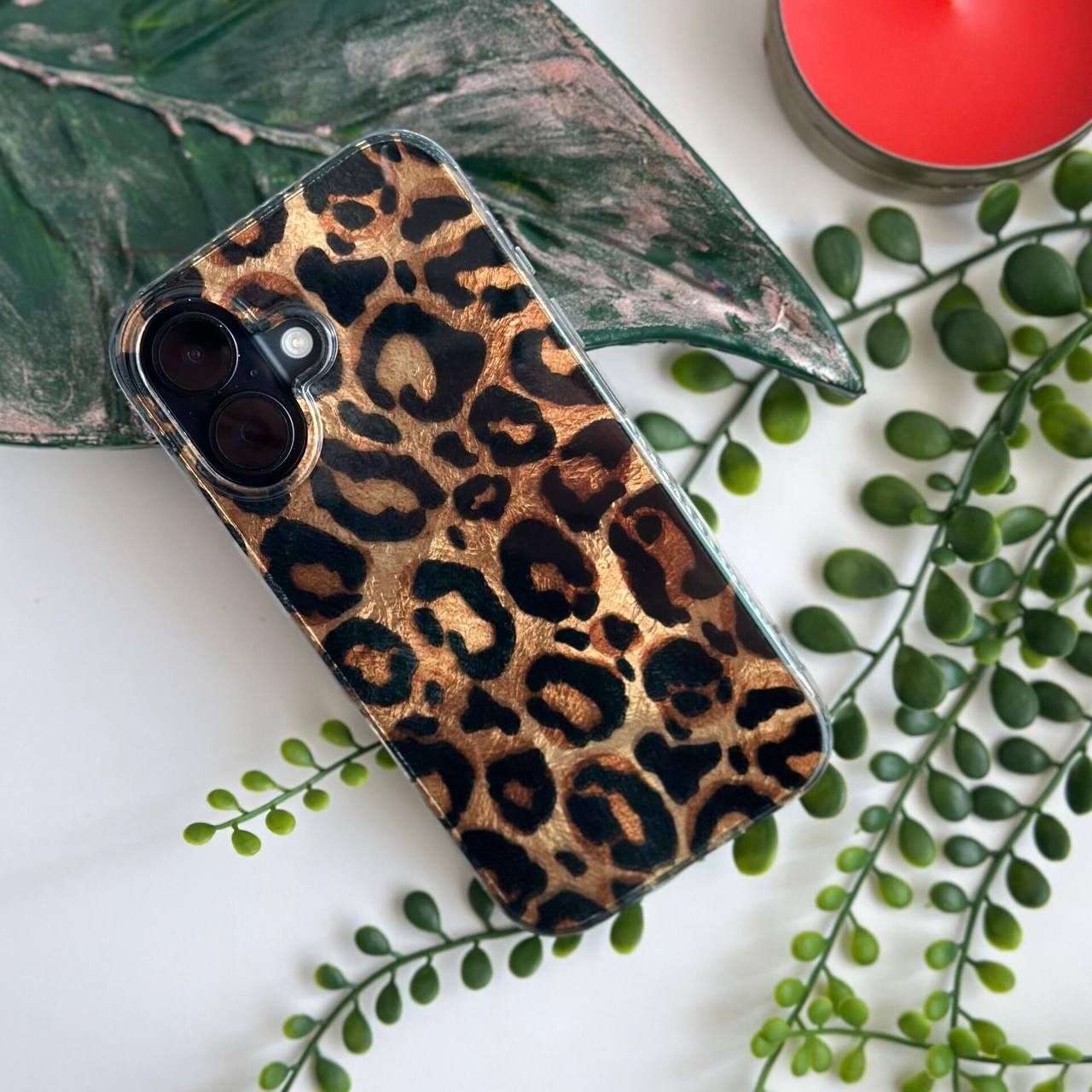 Leopar Parlak Telefon Kılıfı