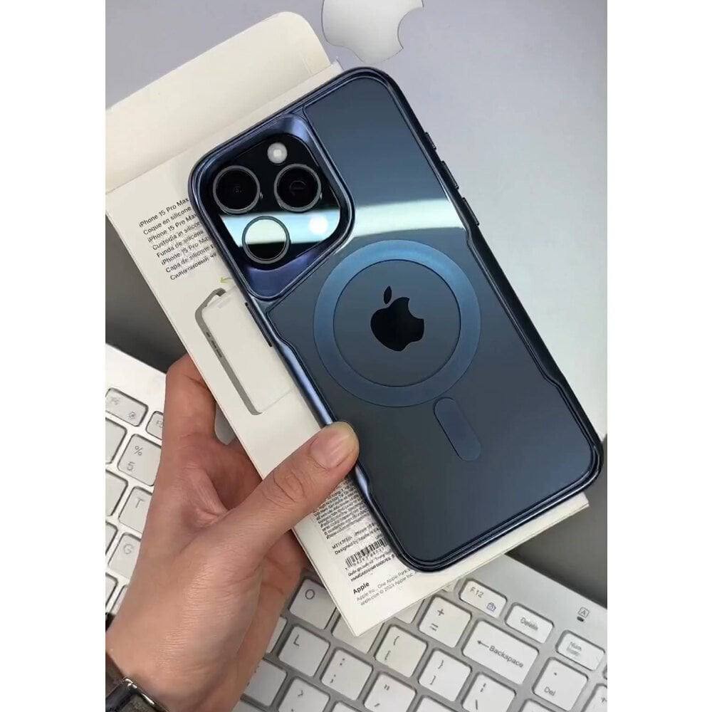 Lux Magsafe Şeffaf Telefon Kılıfı - Navy Blue