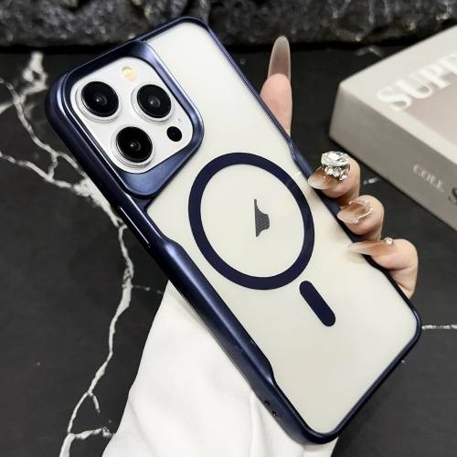 Lux Magsafe Şeffaf Telefon Kılıfı - Navy Blue