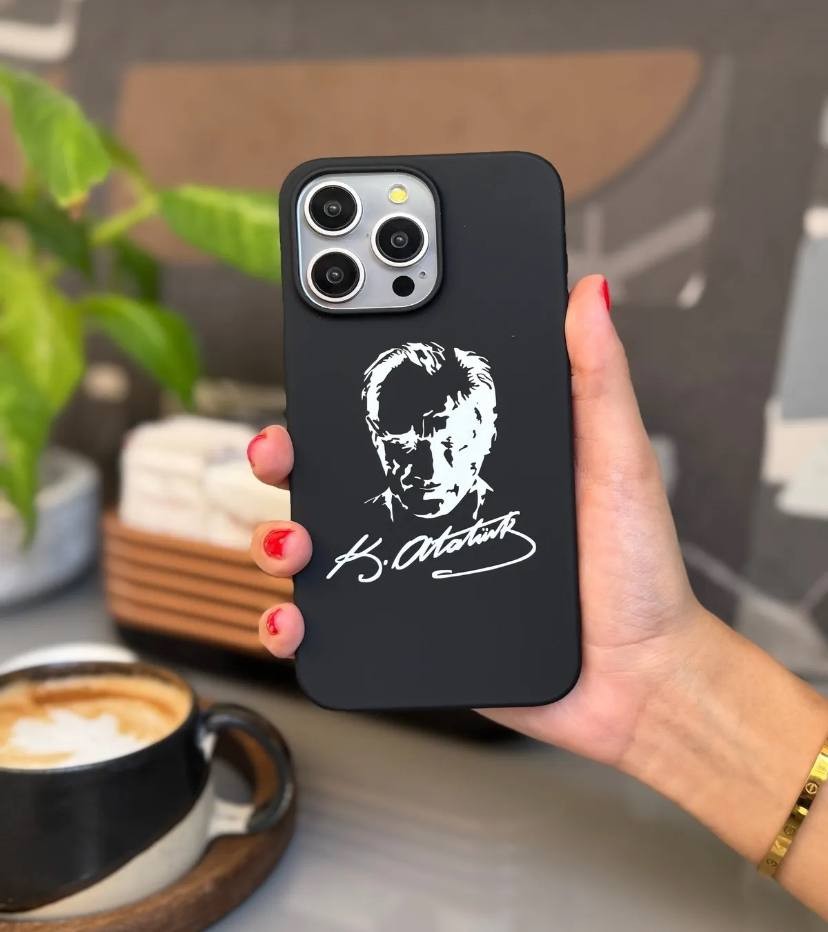 Fiber Carbon Atatürk Telefon Kılıfı