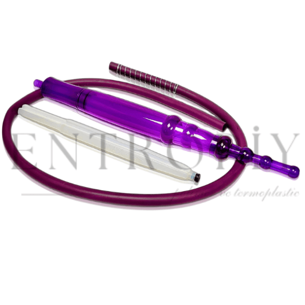  Tek Kullanımlık Buzlu Nargile Marpucu – 1.70 cm, Serinletici Buz Hazneli, Buzlu Silikon, Dayanıklı Şeffaf Hortum, 1 adet ve 25 adet TOPTAN ve Perakende  -4 Renk Seçeneği – 2 Adet Buz Tüpü Dahil - mor