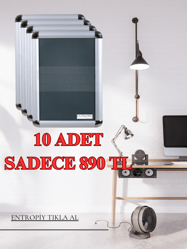  Entropiy  A4  Display  Belge Çerçeve -  21x30 Aç Kapa Ofis İşyeri Kurum Sertifika Poster Diploma Afiş Reklam Sergi Çerçevesi  -Duvar Dekoruna Uygun  - 10