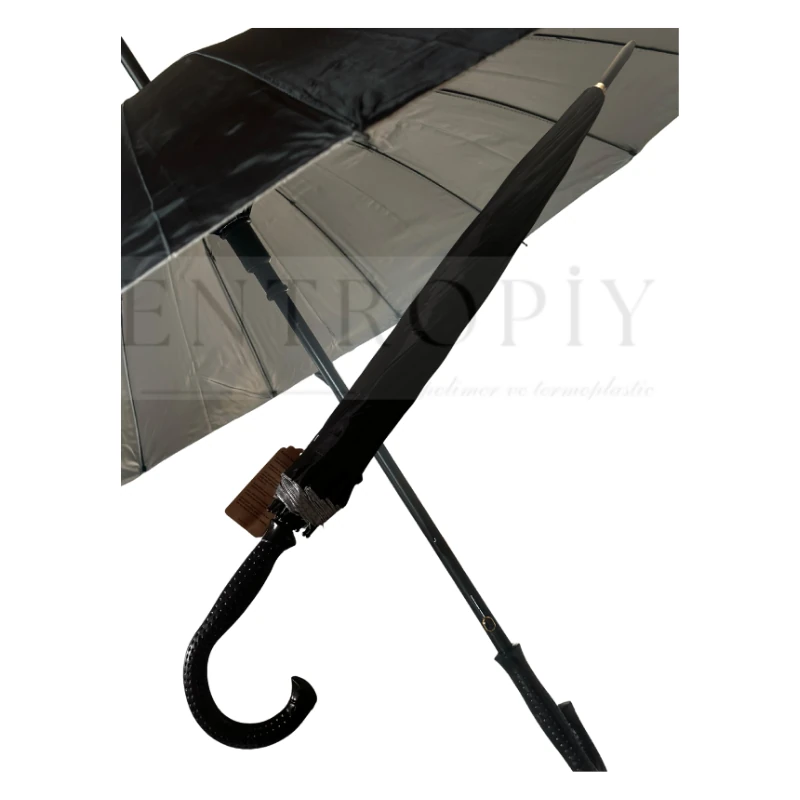 Otomatik Yağmur Şemsiyesi Kadın & Erkek | Alüminyum Gövde, Rüzgara Dayanıklı, Su Geçirmez Kumaş, Baston Tipi, Dayanıklı ve Şık Siyah Tasarım